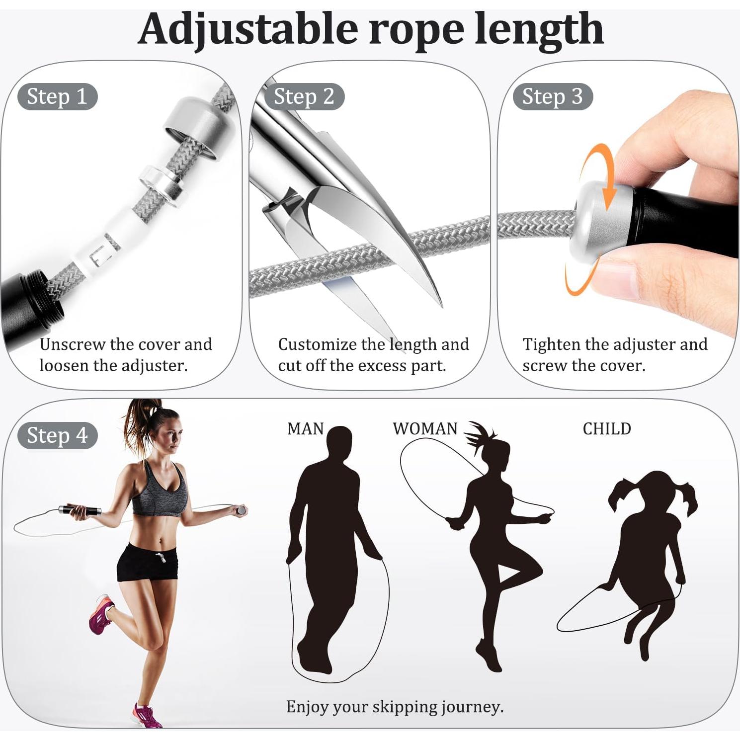 Cuerda de Salto con Peso Mangodan 0.45kg Ajustable 3.30m