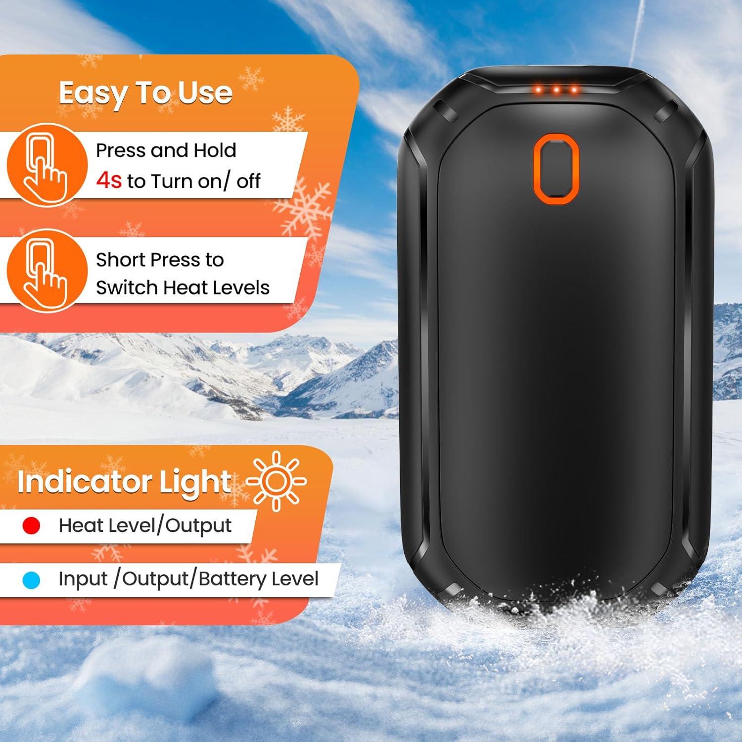 Calentadores de Manos Recargables FULOG 2 Paquete 3000mAh