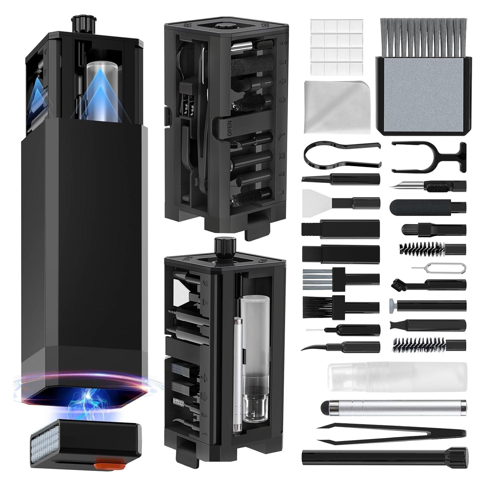 Kit de limpieza 34 en 1 JIANGSEN para iPhone y laptop negro
