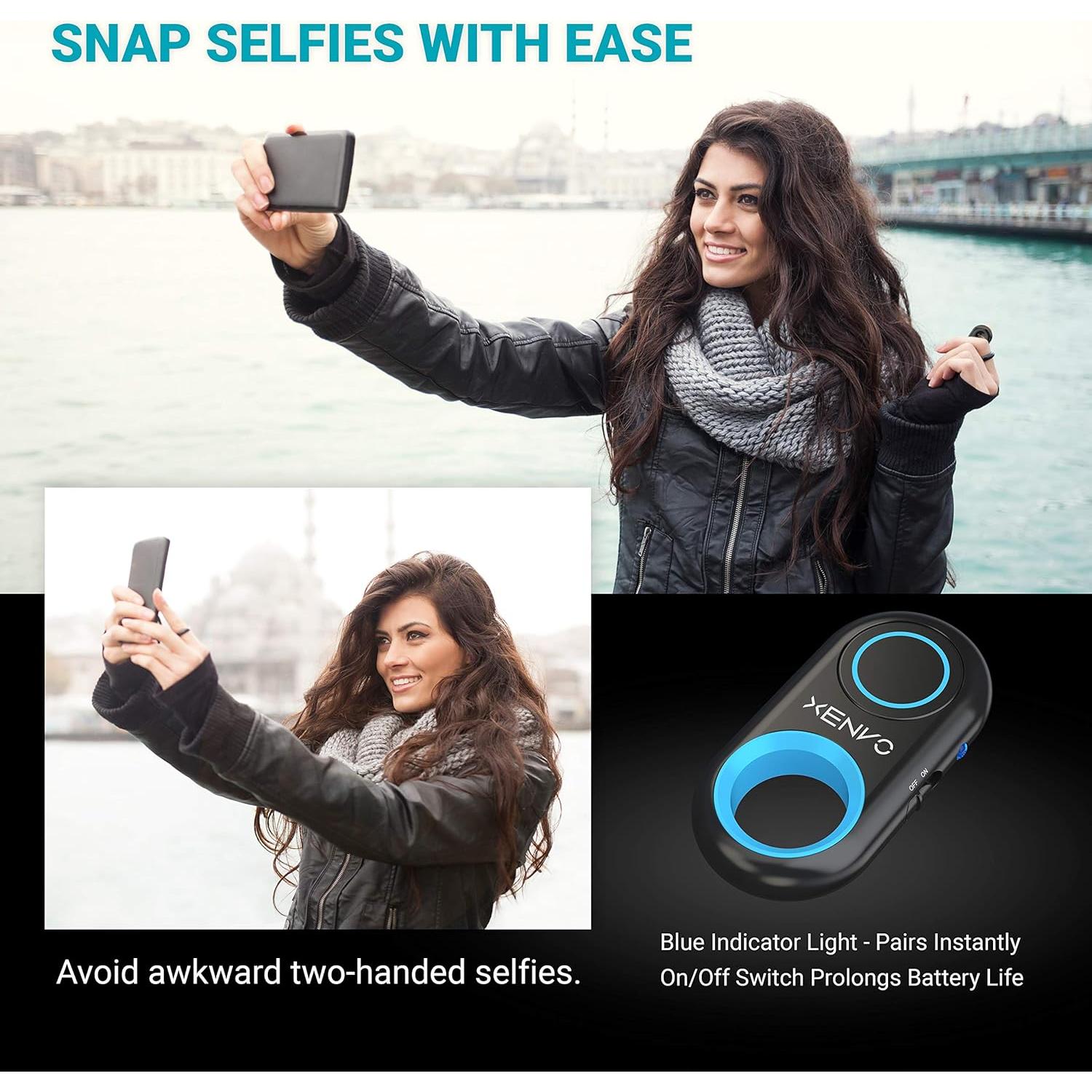 Control Remoto de Obturador Xenvo Bluetooth - Botón de Selfie Inalámbrico