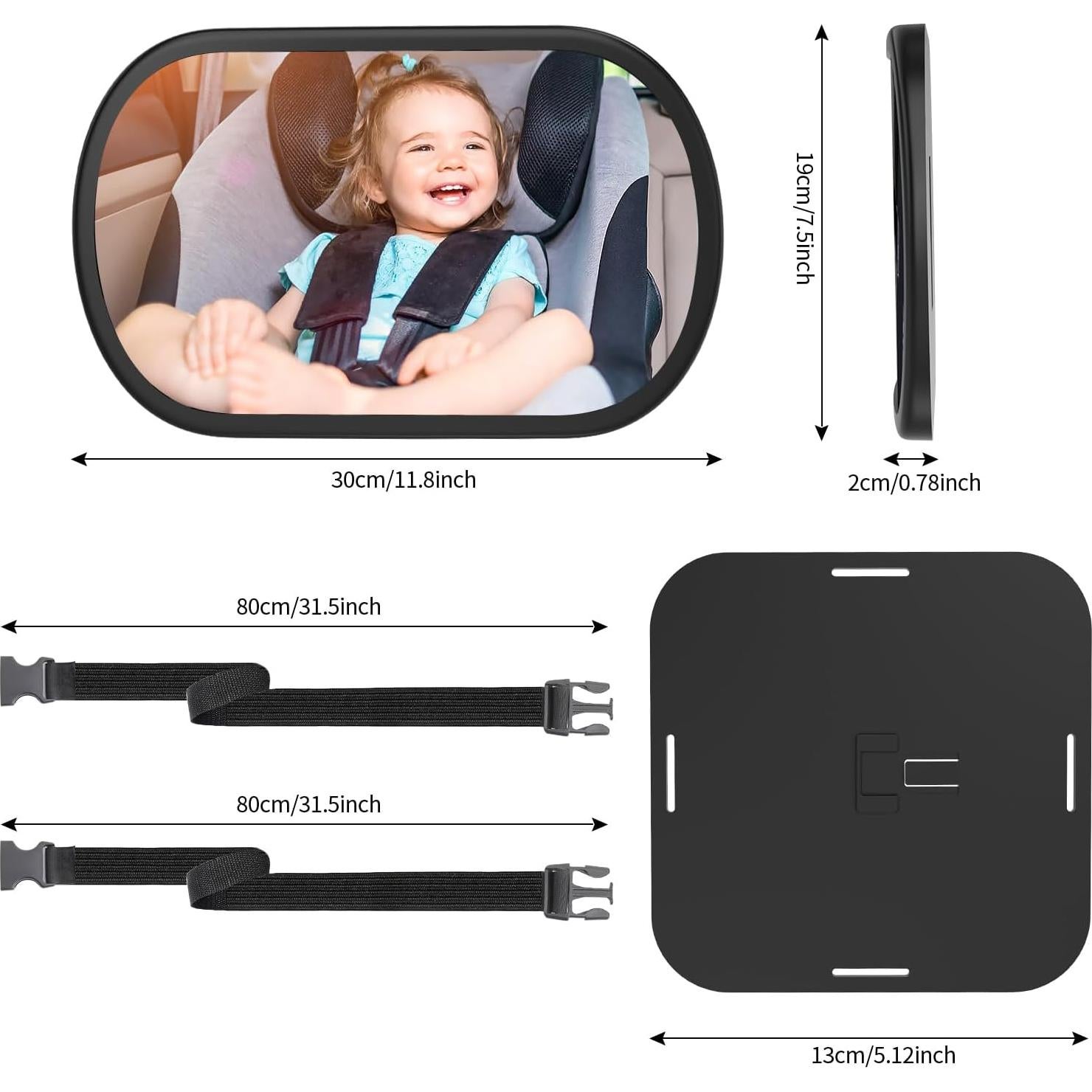 Espejo de Coche para Bebés BOEYOS BM100 - Paquete de 2