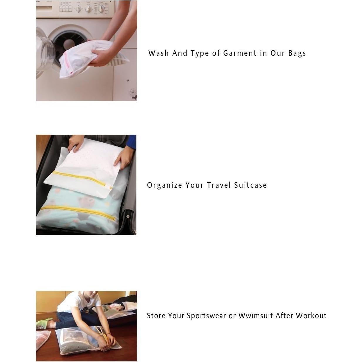 Bolsas de Lavado Kasiria 5 Piezas Medianas 30x40 cm