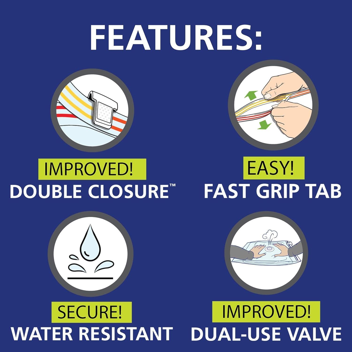 Bolsas de Almacenamiento Hefty Shrink-Pak 4 Grandes y 4 XL