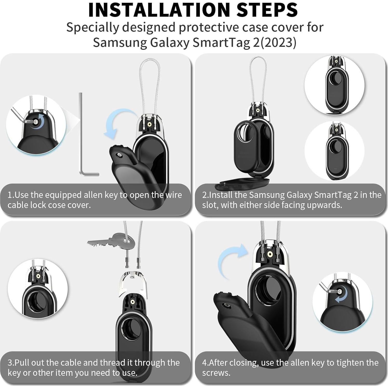 Funda impermeable Wacanc para Samsung Galaxy SmartTag 2