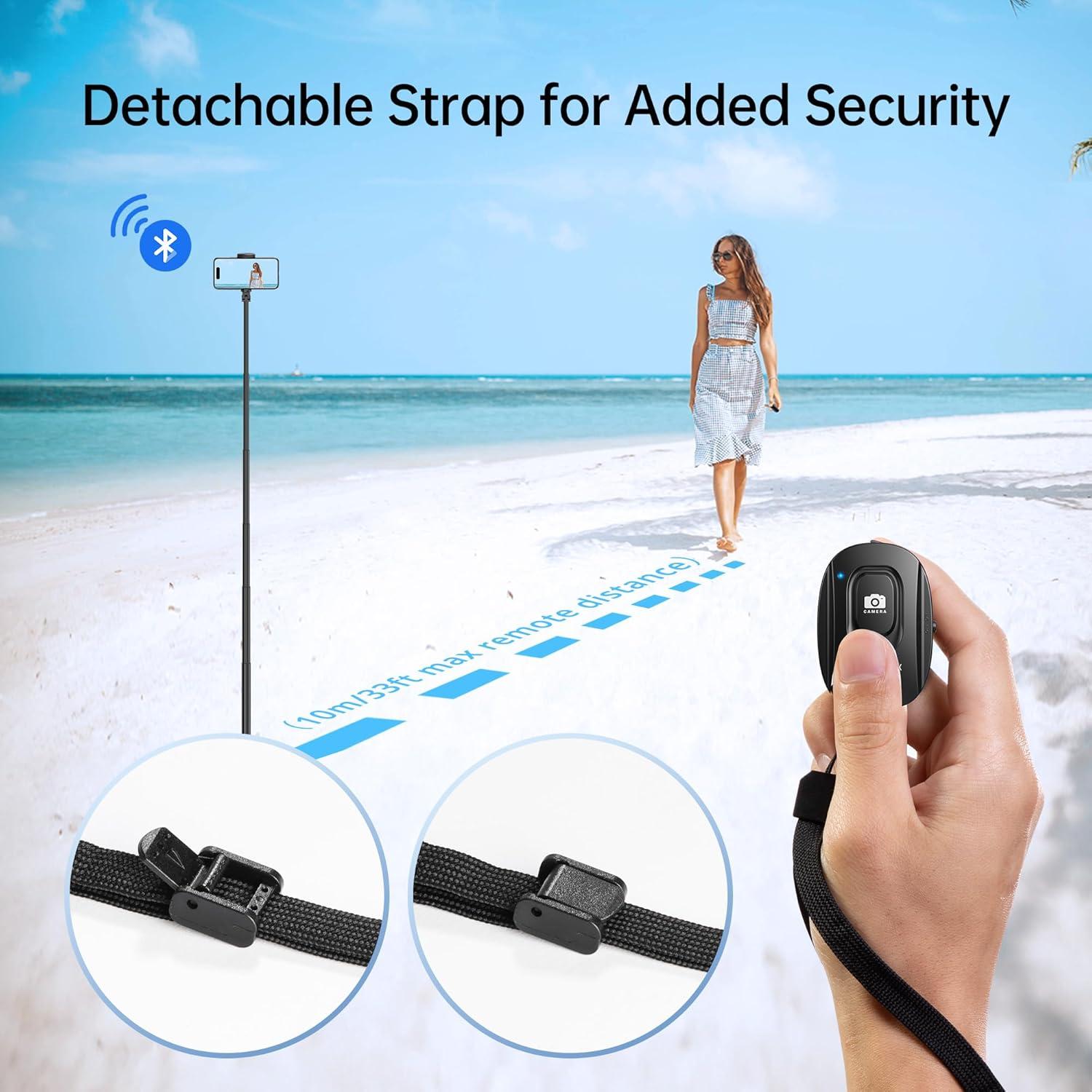 Disparador Remoto ATUMTEK Bluetooth 5.2 para Smartphones Negro