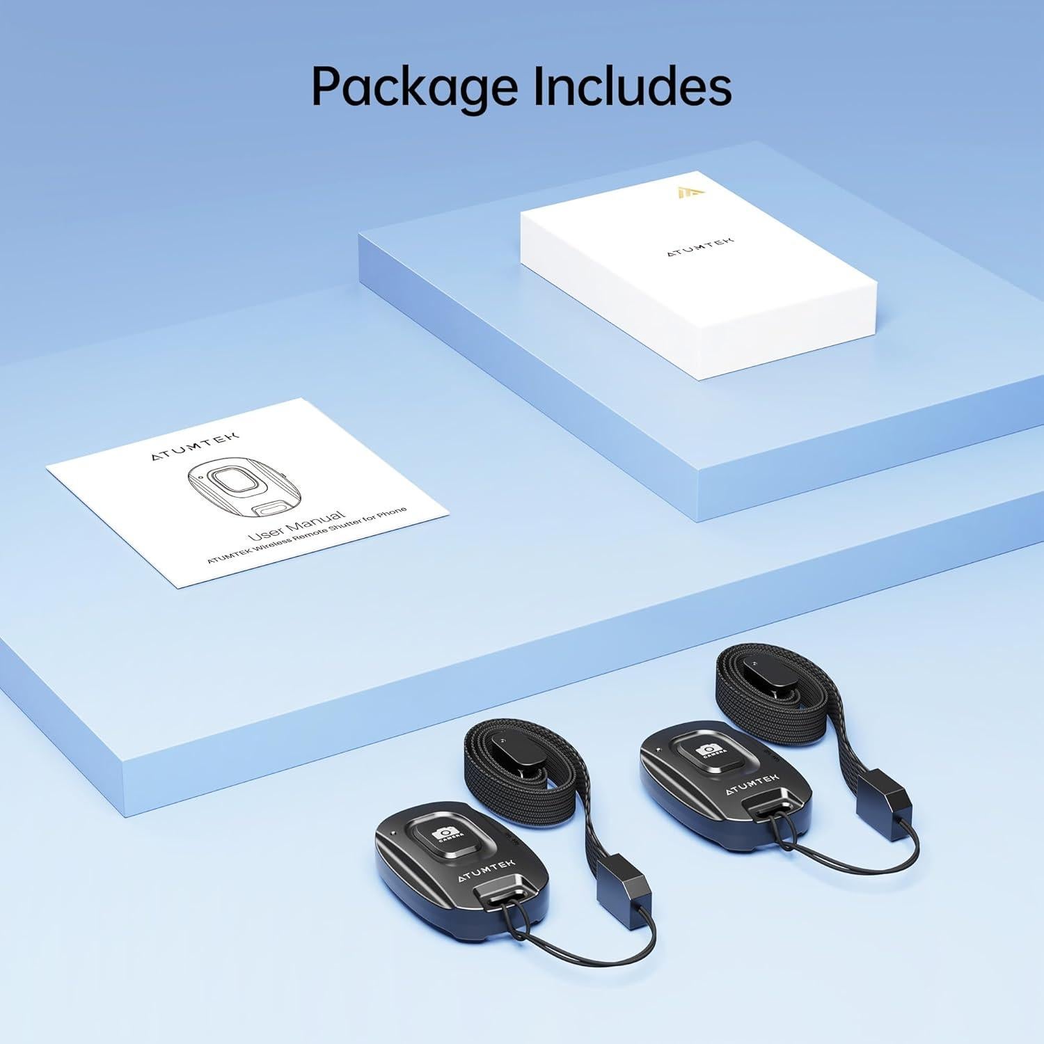 Disparador Remoto ATUMTEK Bluetooth 5.2 para Smartphones Negro