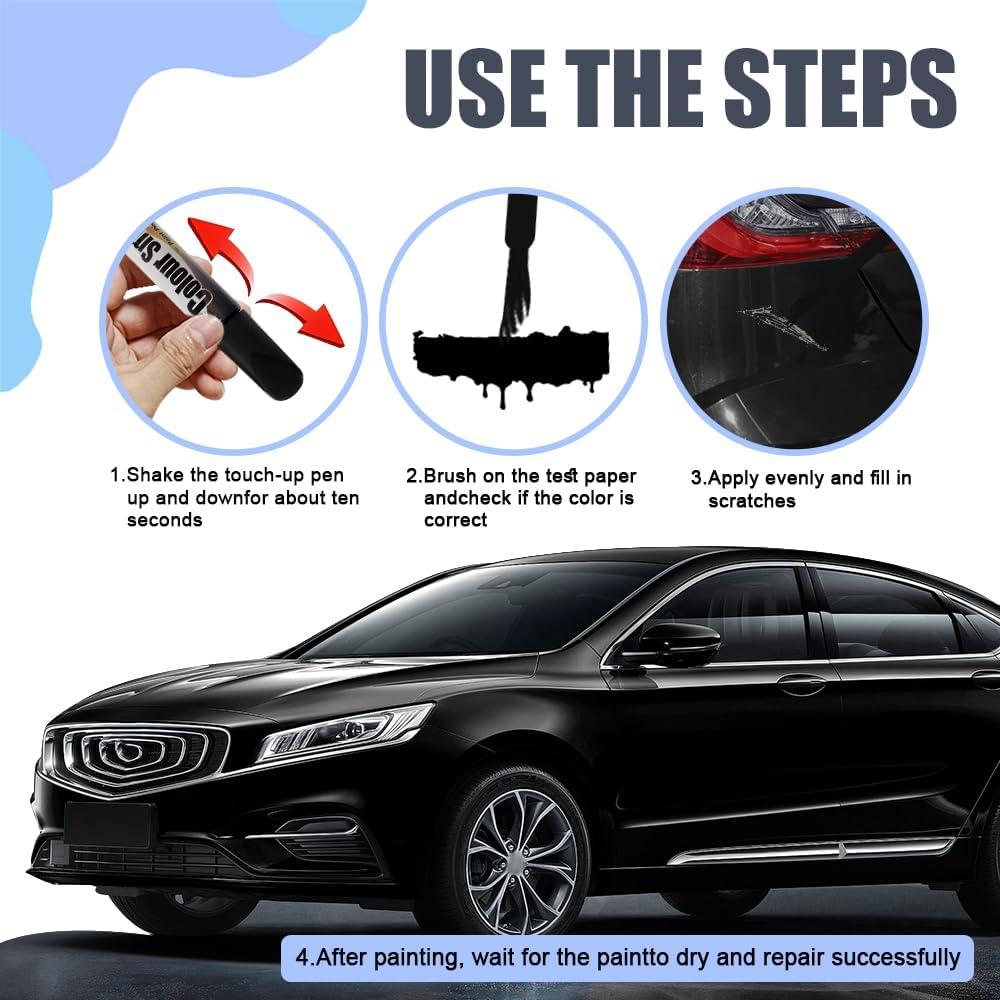 Bolígrafo de Pintura de Retoque QZTYTY Negro 11.8 ml