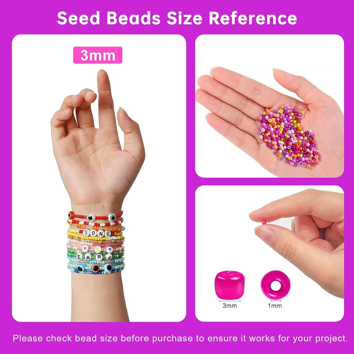 Kit de Cuentas de Vidrio Redtwo 44500pcs 3mm para Pulseras