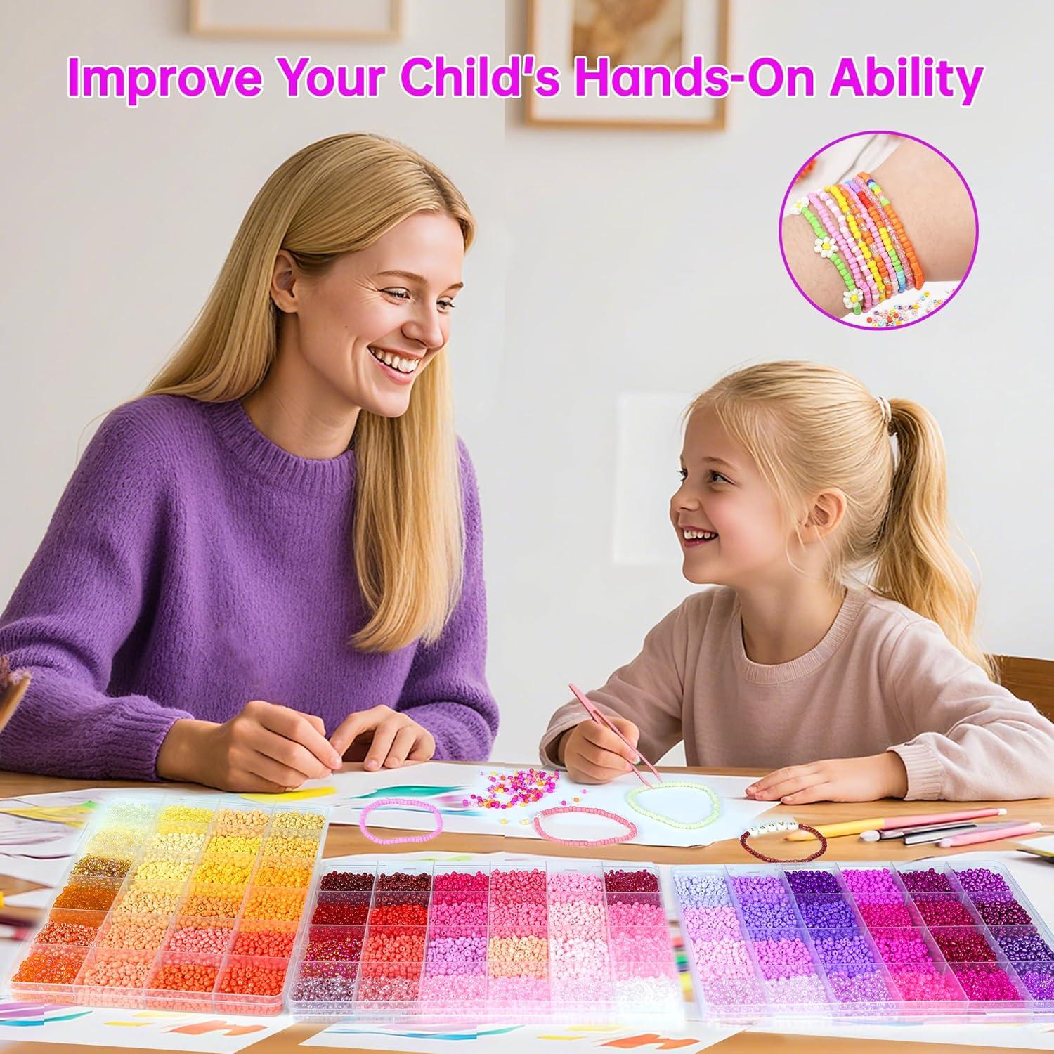 Kit de Cuentas de Vidrio Redtwo 44500pcs 3mm para Pulseras