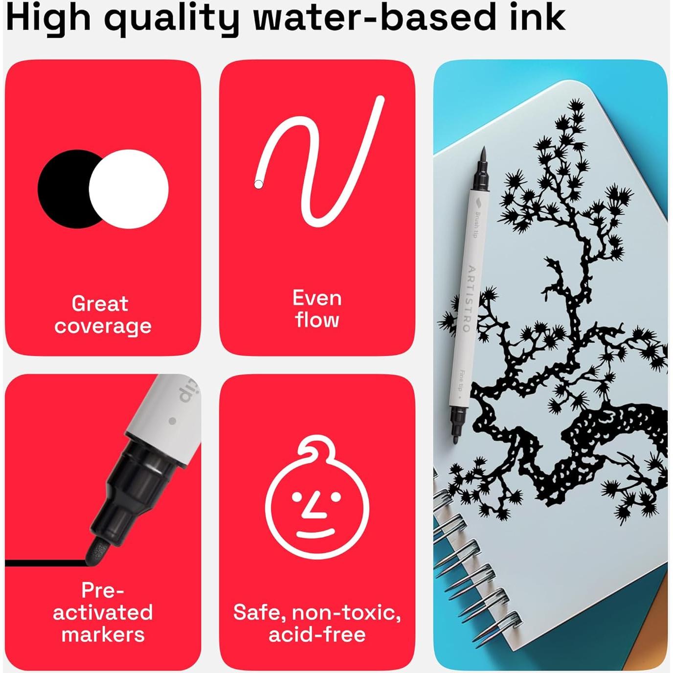 Marcadores de Pintura Acrílica ARTISTRO Doble Punta 2 Unidades