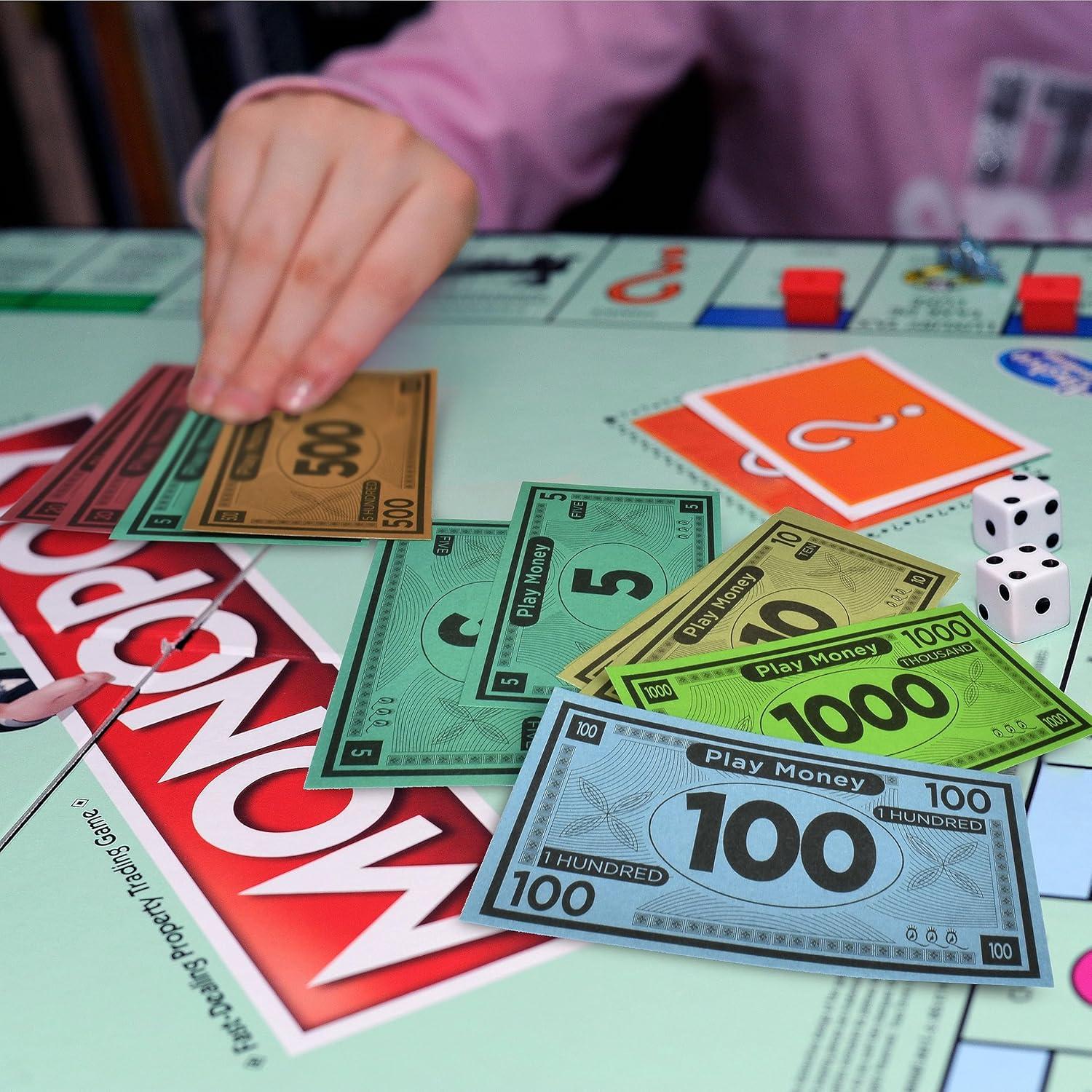 Dinero de Juego Queensell 480 Billetes para Monopoly - 10.16x5.58 cm