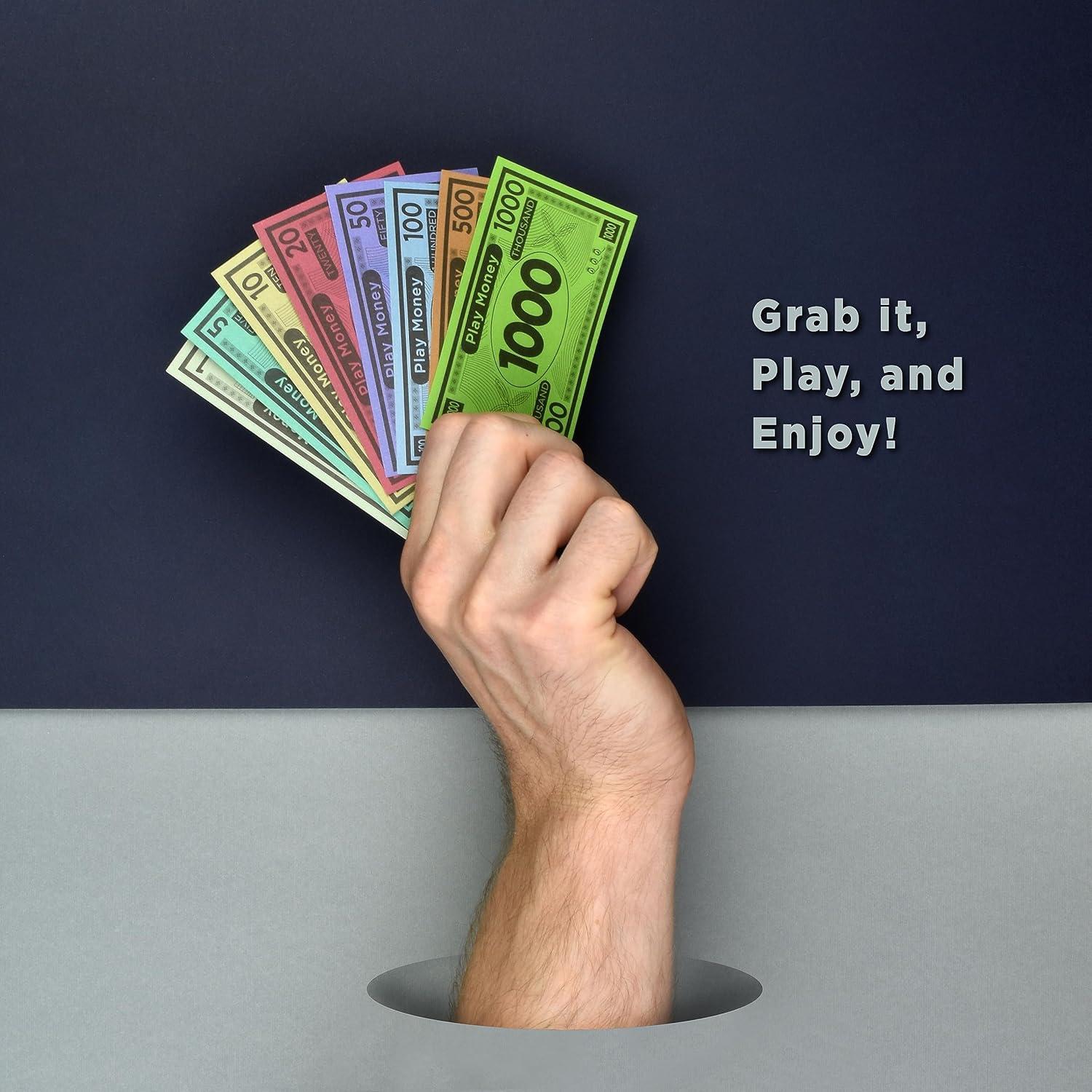 Dinero de Juego Queensell 480 Billetes para Monopoly - 10.16x5.58 cm