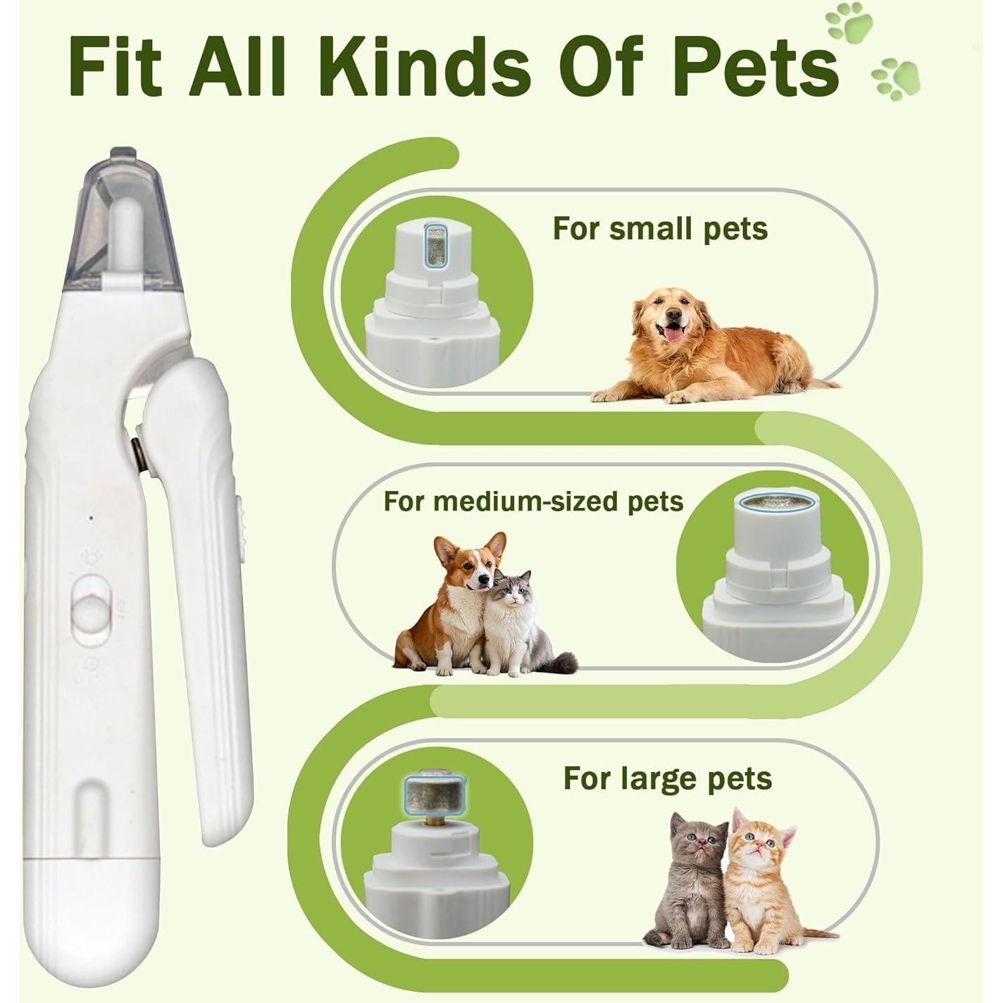 Afilador y Cortador de Uñas 2-en-1 MUZMDNI Verde LED