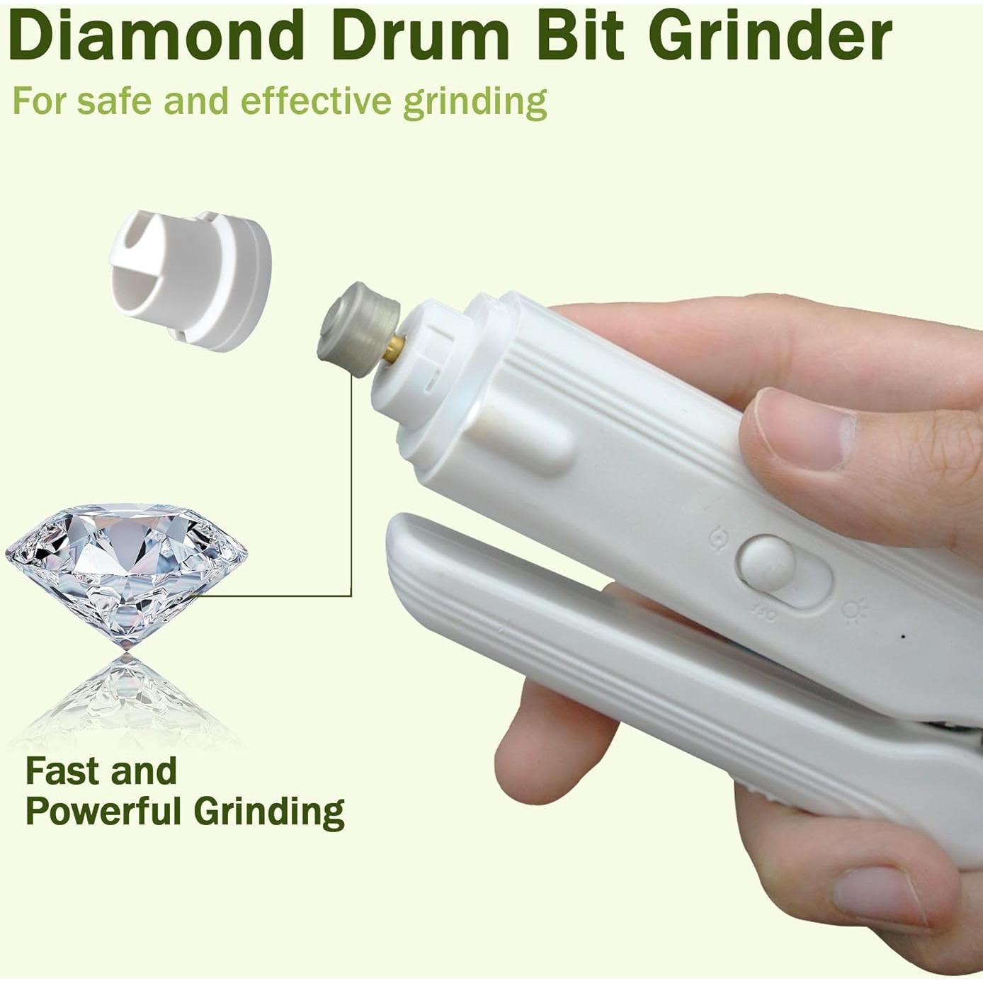 Afilador y Cortador de Uñas 2-en-1 MUZMDNI Verde LED