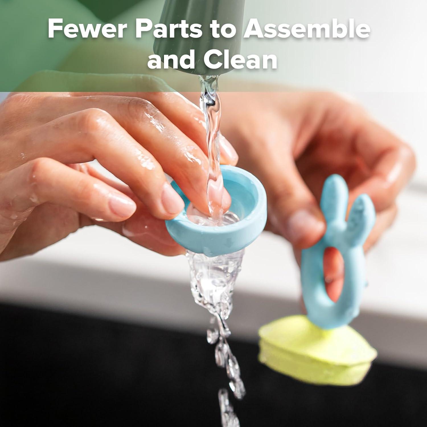 Combo Alimentador de Frutas y Moldes Popsicle Haakaa Azul