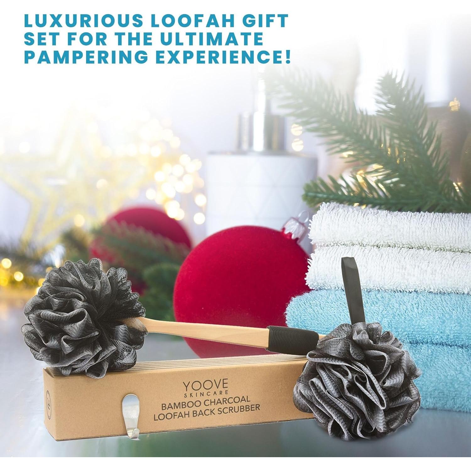 Esfregador de Espalda Yoove con Carbón de Bambú - Lufa Exfoliante
