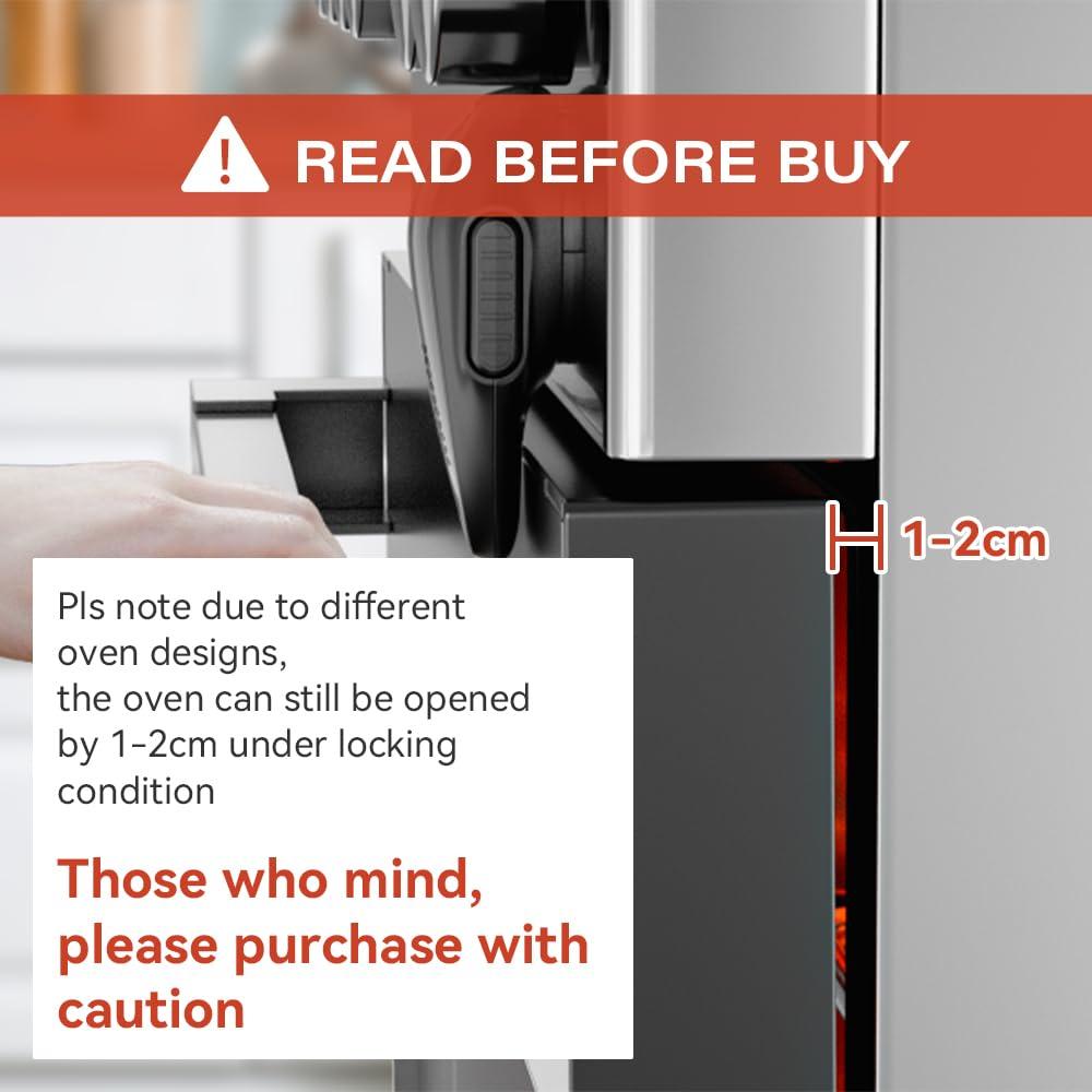 Cerradura de Puerta del Horno a Prueba de Niños EUDEMON - Negro