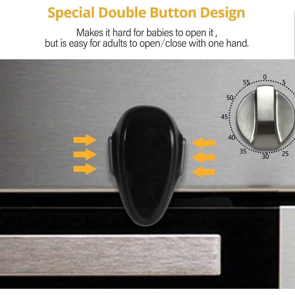 Cerradura de Puerta del Horno a Prueba de Niños EUDEMON - Negro