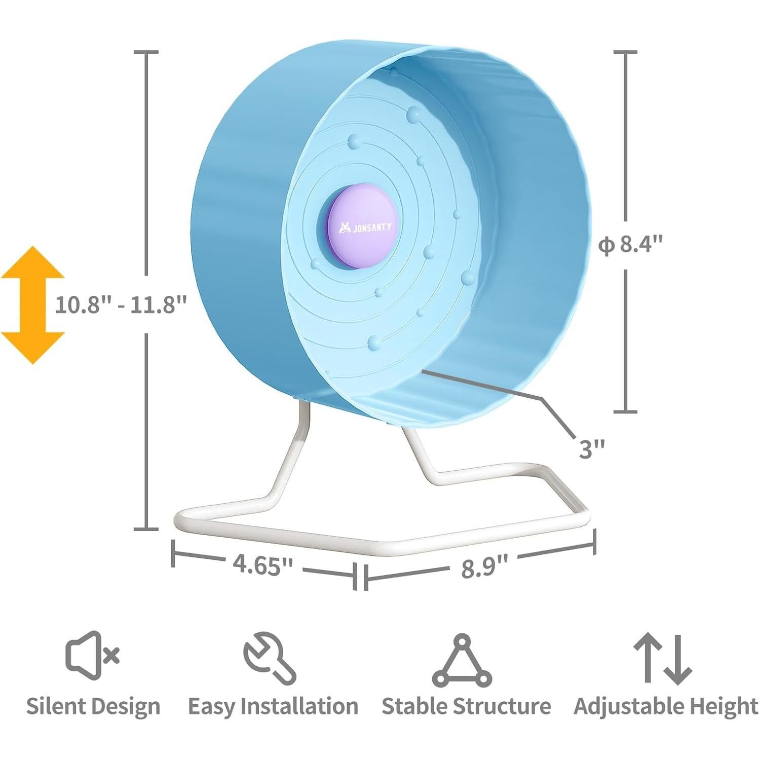Rueda de Hámster Silenciosa JONSANTY 21.34 cm Antideslizante