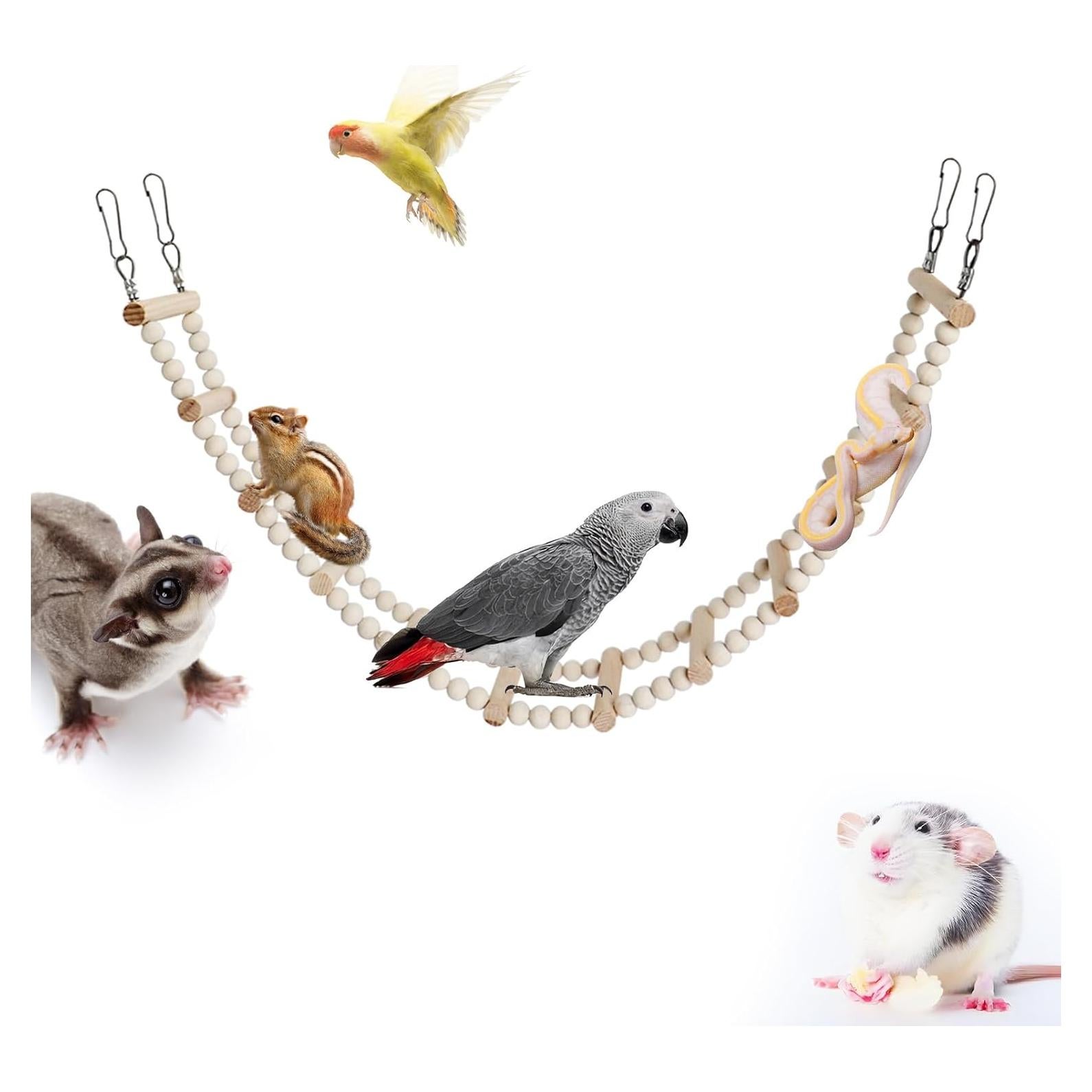 Escalera de Madera para Aves MinrzPet 69.85x7.99cm 12 Niveles