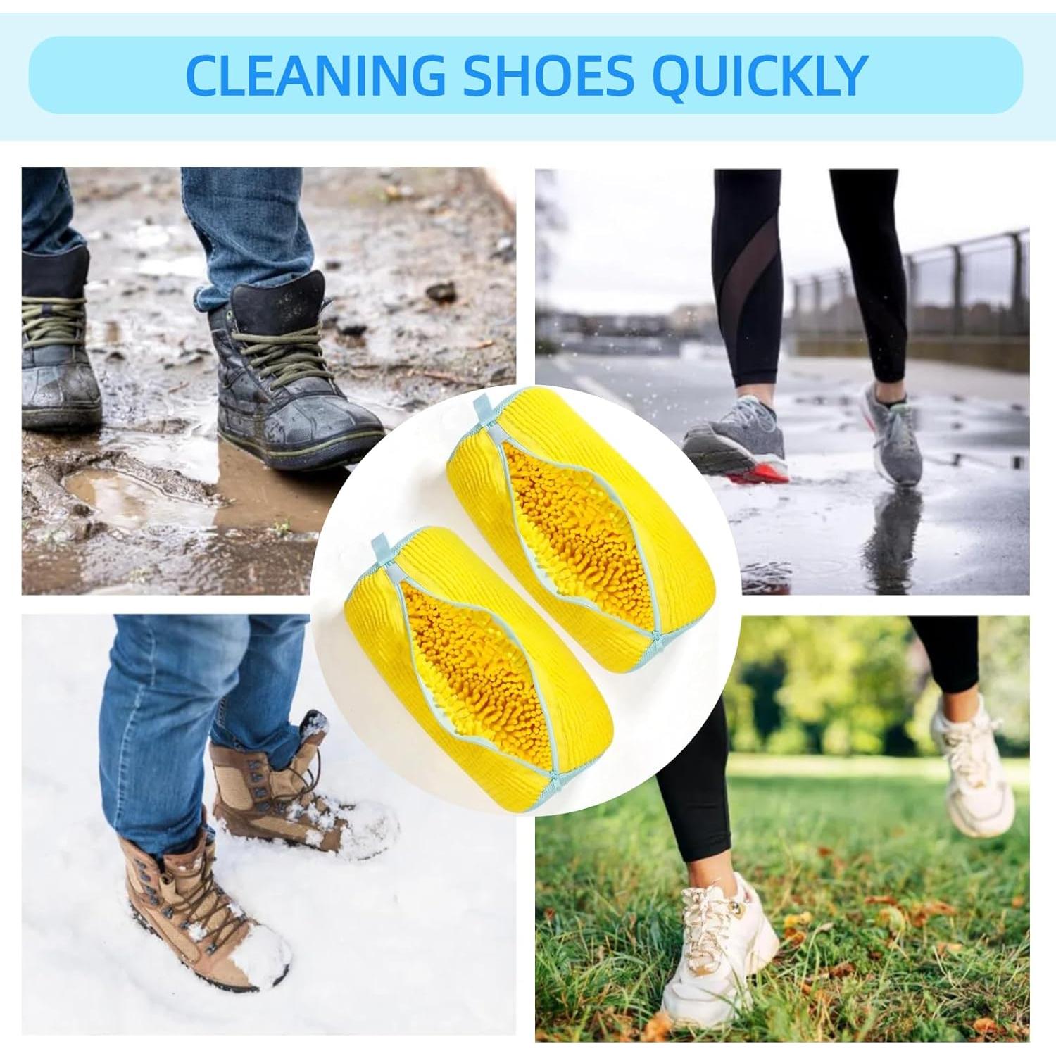 Bolsa de Lavado de Zapatos Zeewoo 2 Piezas Amarilla 39x19cm