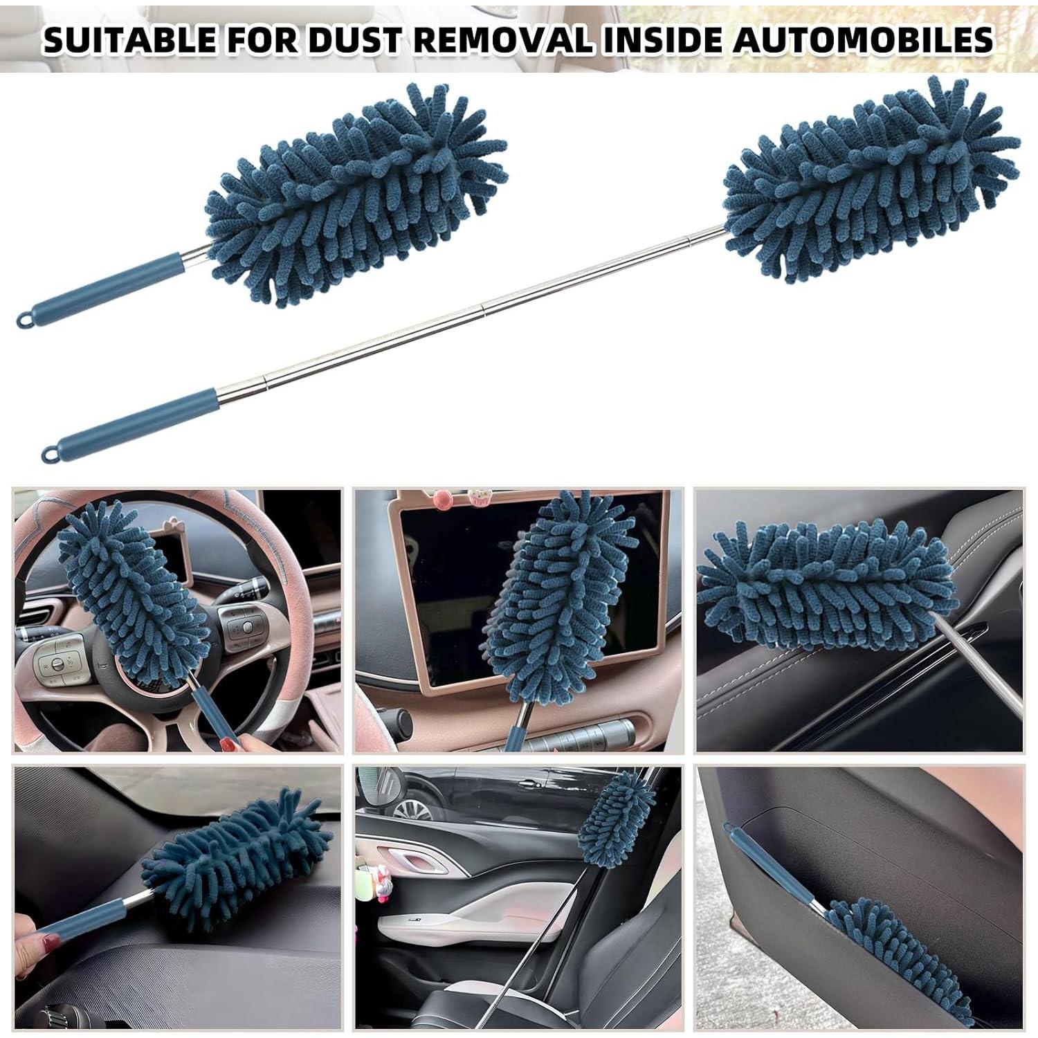 Duster de Interior para Coche CCREDONE 2 Pcs Polo Extensible