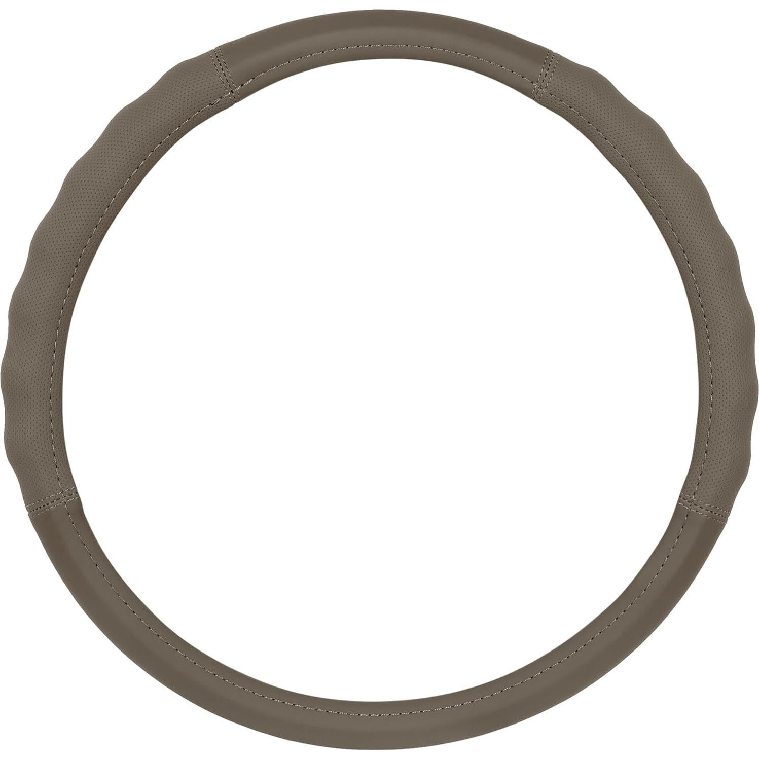 Cubierta de Volante de Cuero Beige Motor Trend SW-810 Universal