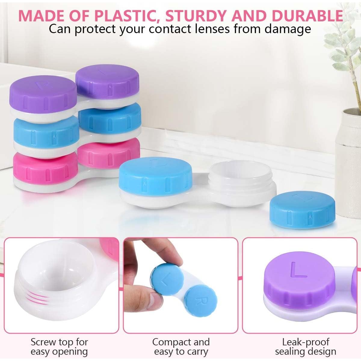 Estuche para Lentes de Contacto KISEER - 12 Paquete Colorido