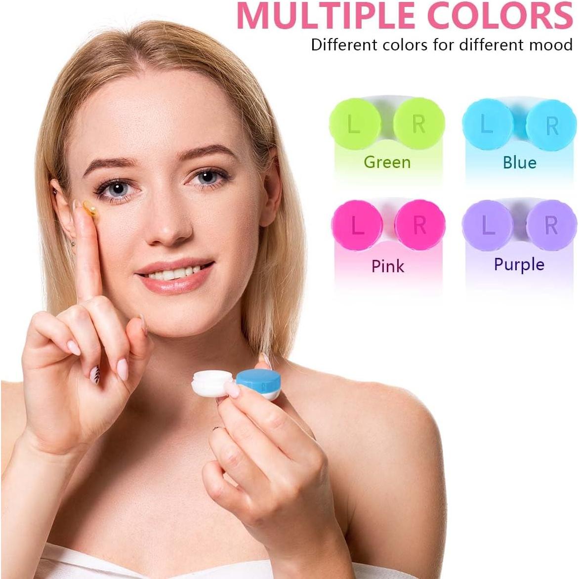 Estuche para Lentes de Contacto KISEER - 12 Paquete Colorido