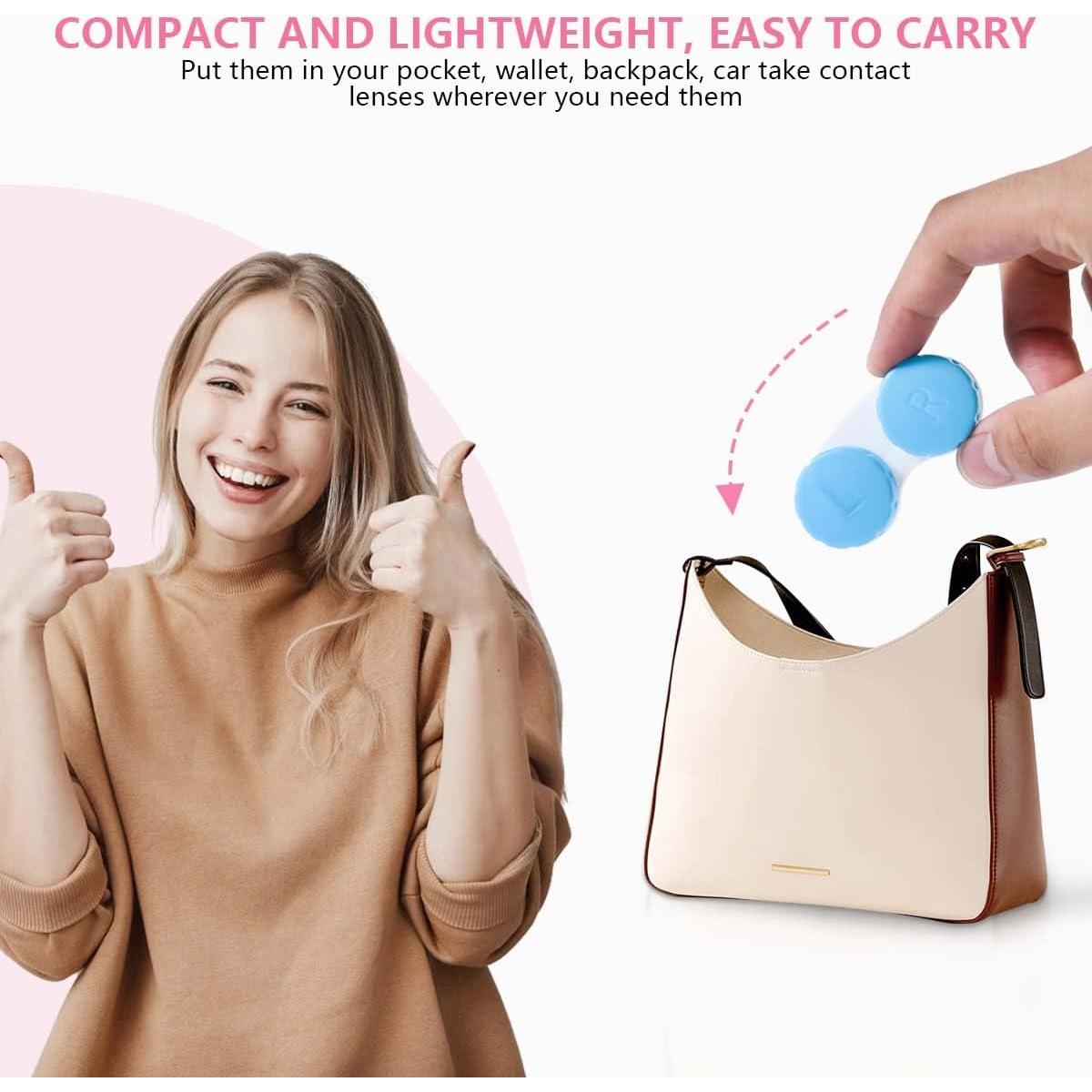 Estuche para Lentes de Contacto KISEER - 12 Paquete Colorido