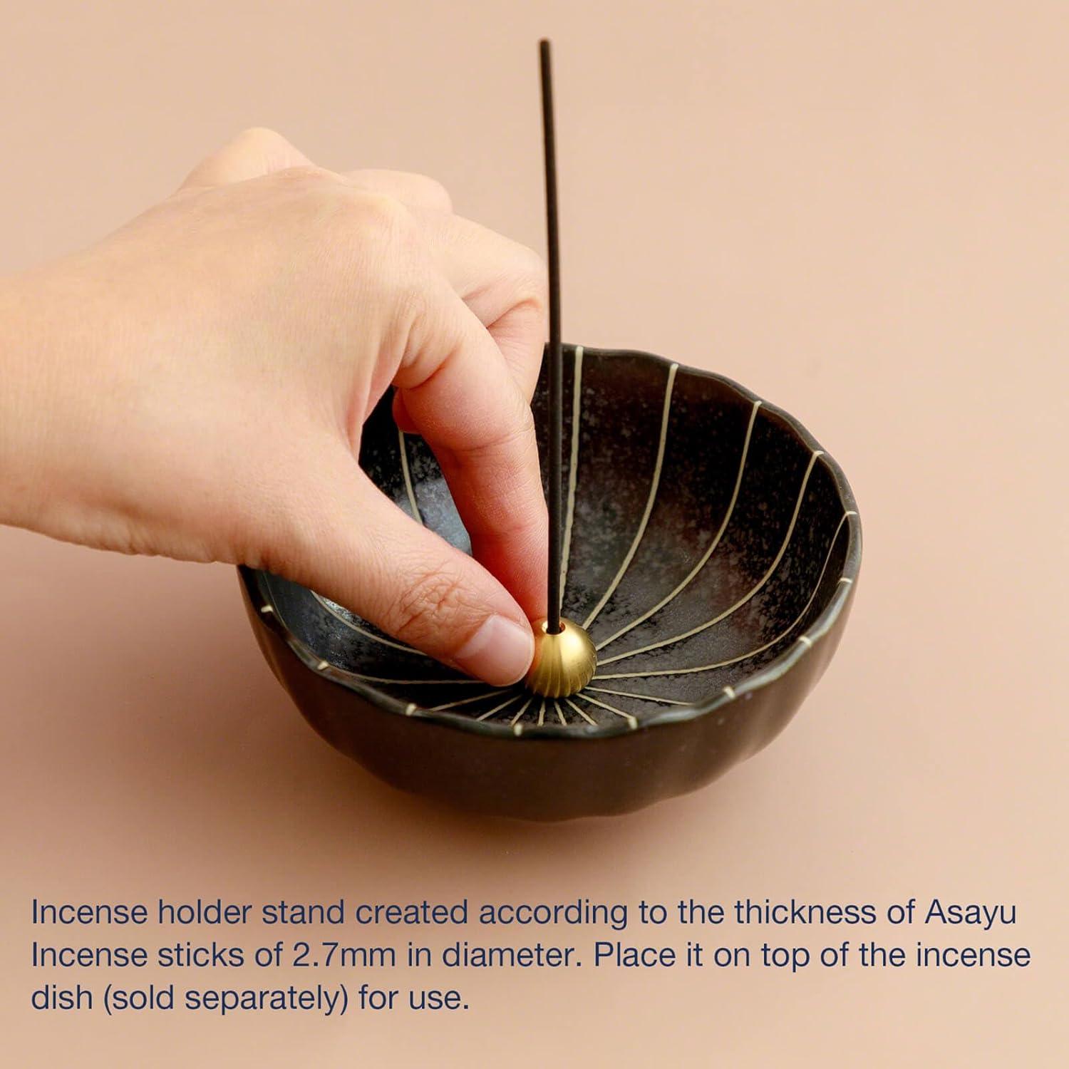 Soporte de Incienso de Latón Asayu Japón Gota 15x15 cm