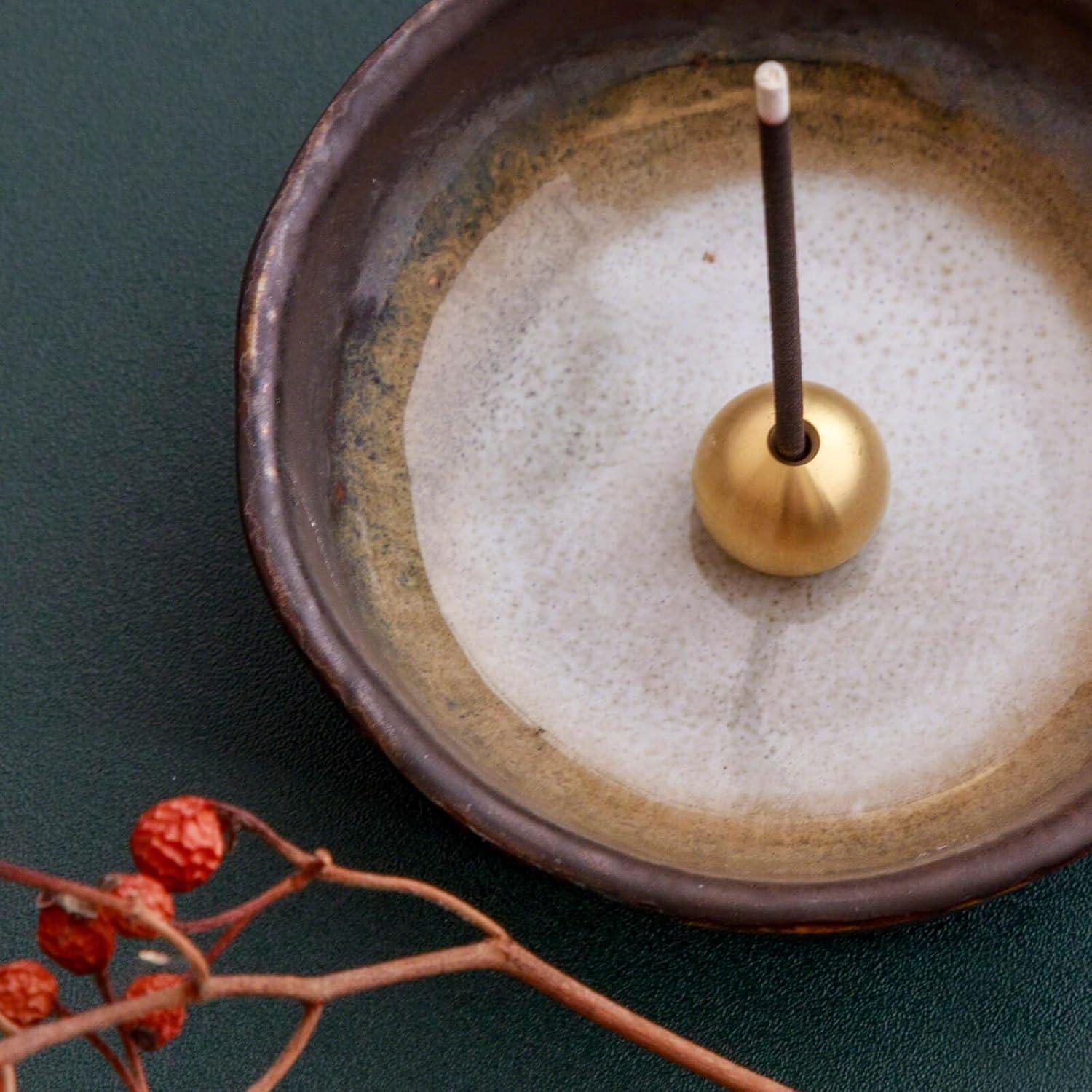 Soporte de Incienso de Latón Asayu Japón Gota 15x15 cm