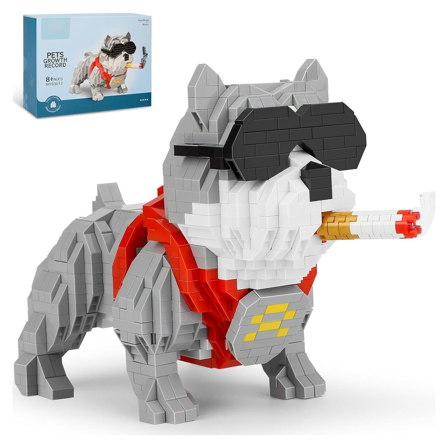 Kit de Bloques de Construcción Micro Pitbull Bully 998 Piezas