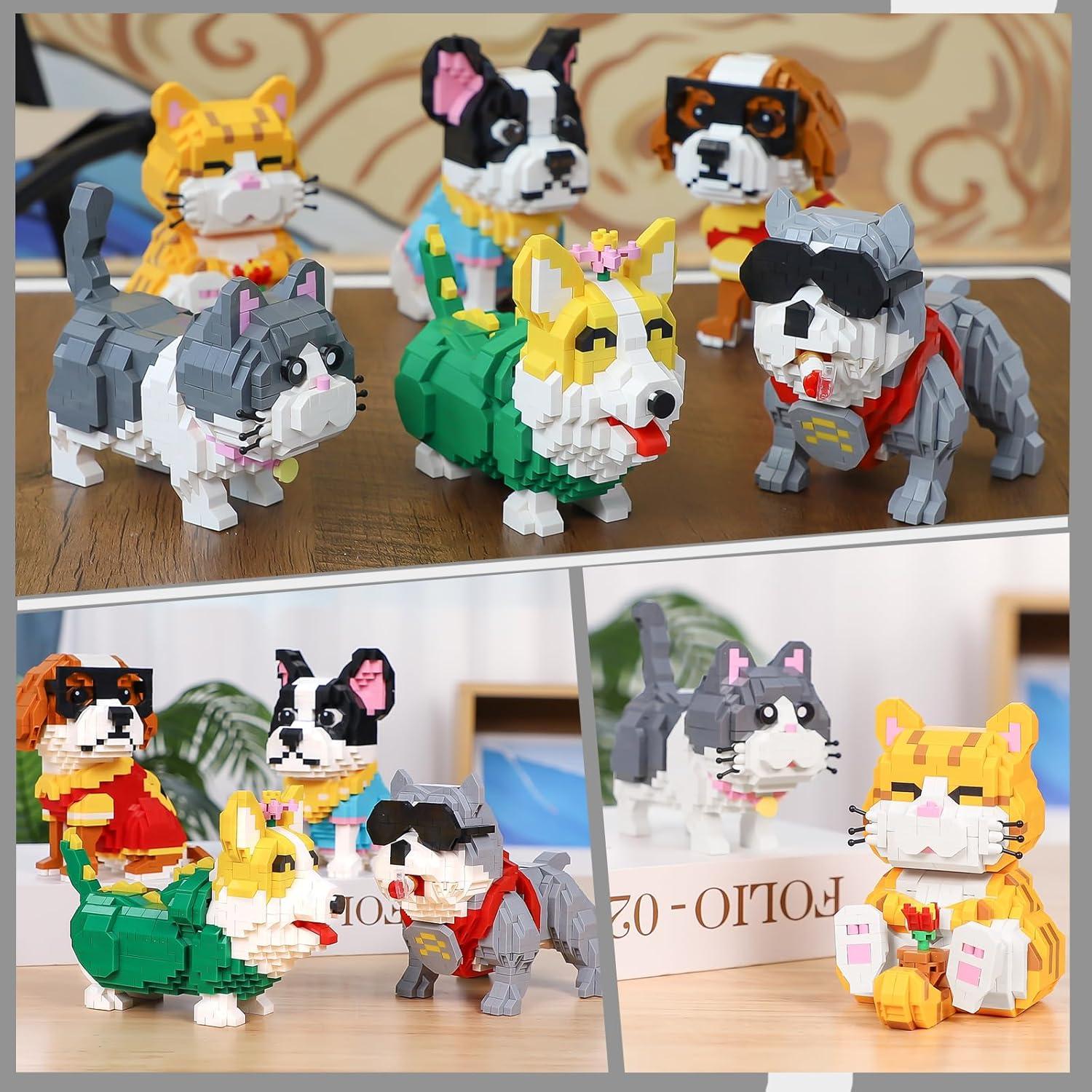 Kit de Bloques de Construcción Micro Pitbull Bully 998 Piezas