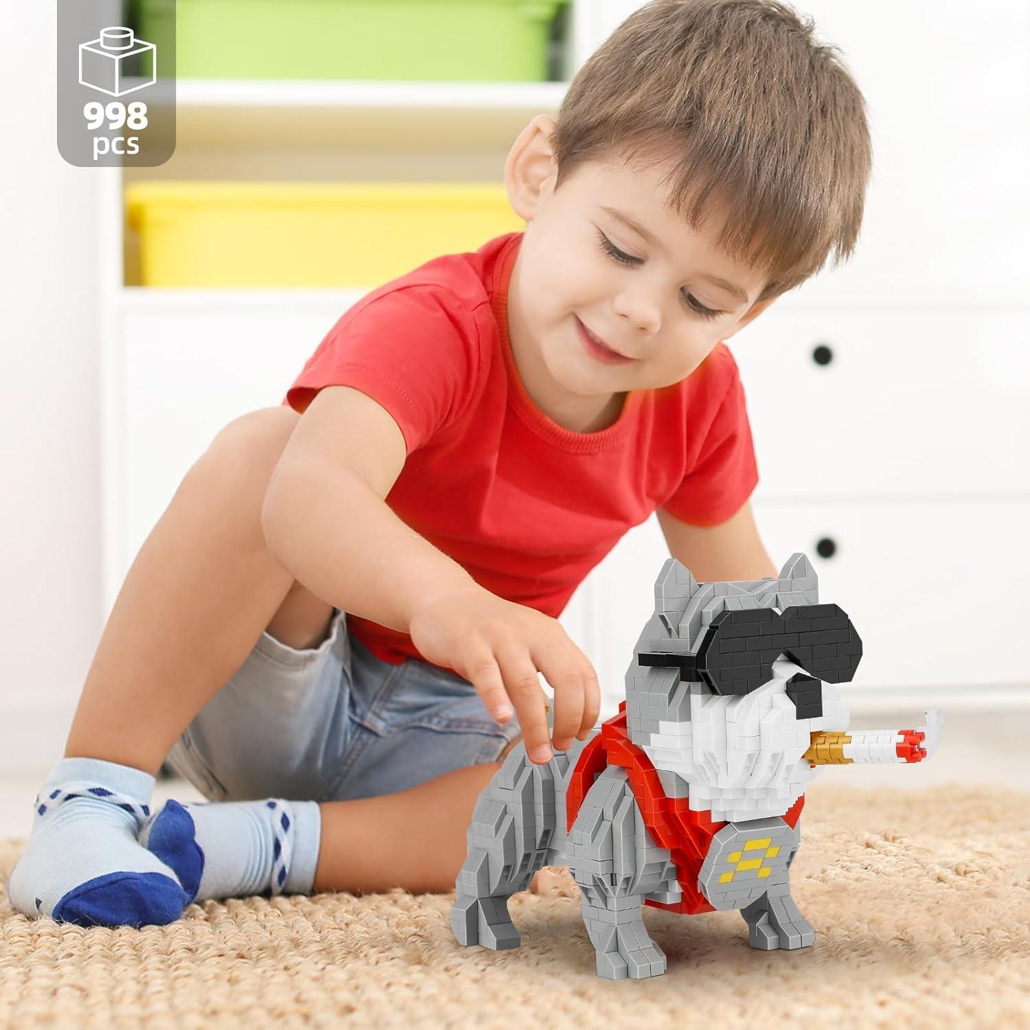 Kit de Bloques de Construcción Micro Pitbull Bully 998 Piezas