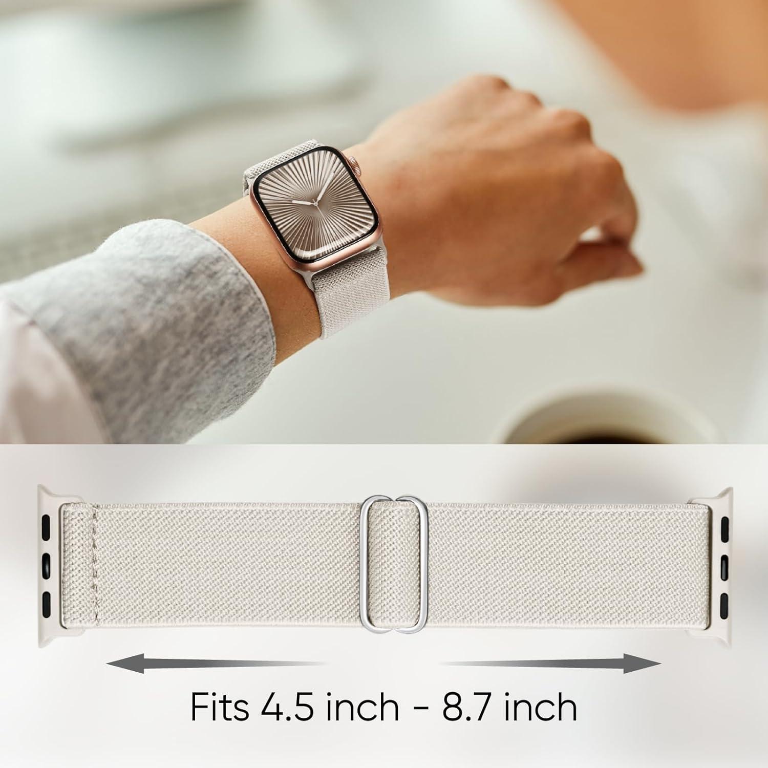 Paquete de 8 bandas elásticas Knossen para Apple Watch 38-49mm