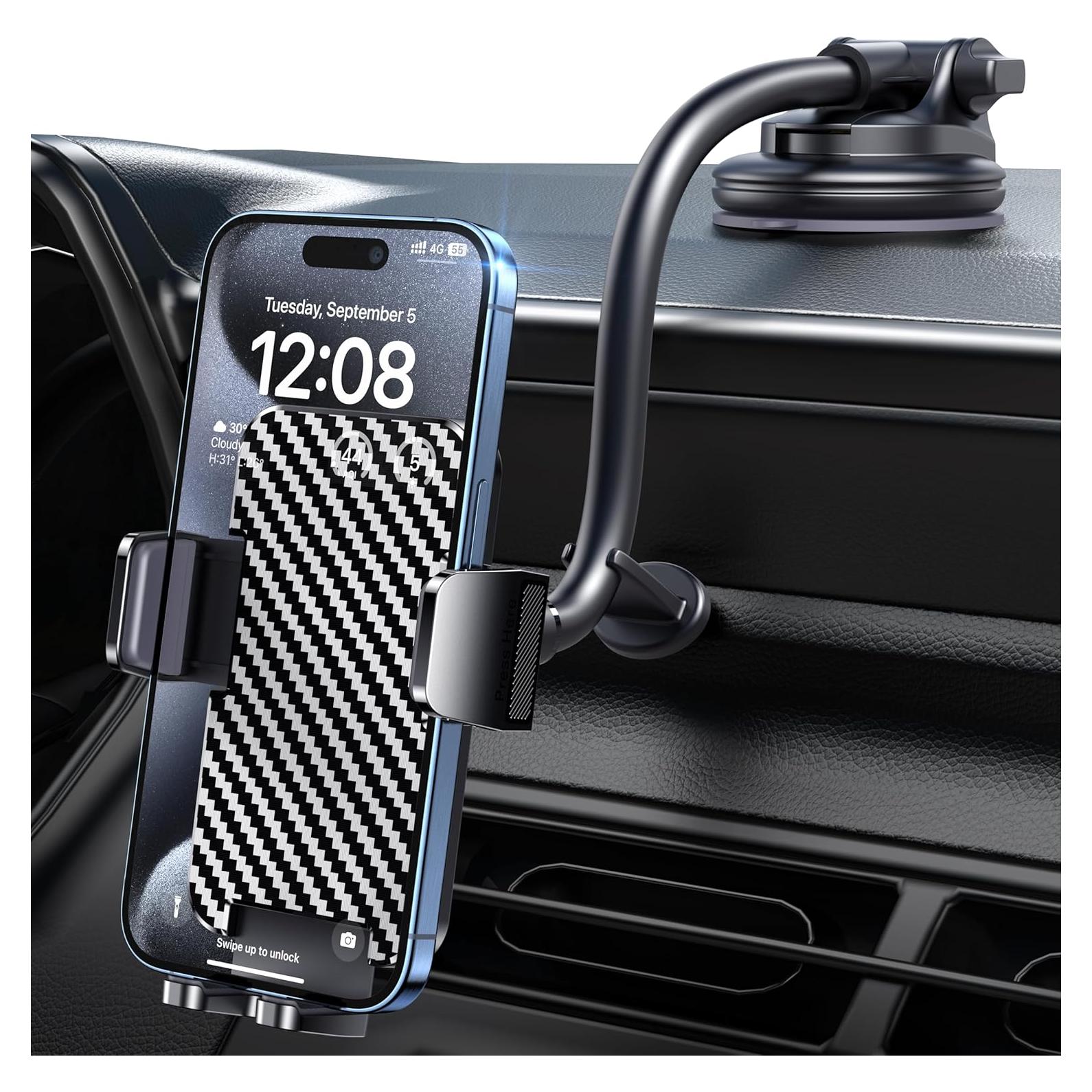 Soporte para Teléfono de Coche BIPOPIBO Cuello Flexible Antivibración