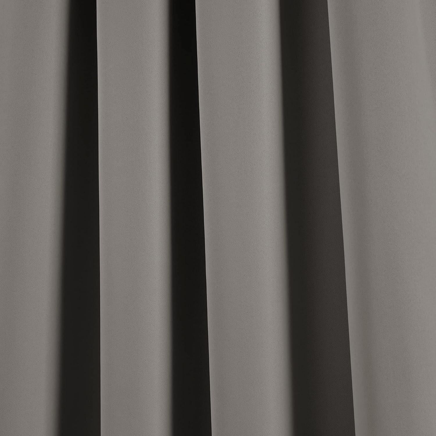 Paneles de Cortina Blackout Lush Decor 132x213 cm Gris Oscuro