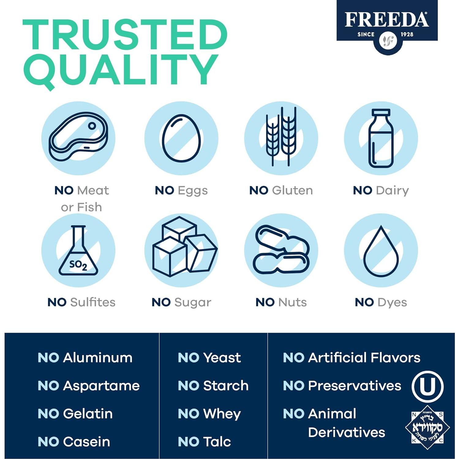 Suplemento de Hierro Freeda 29 mg - Tabletas Suaves 100 Unidades