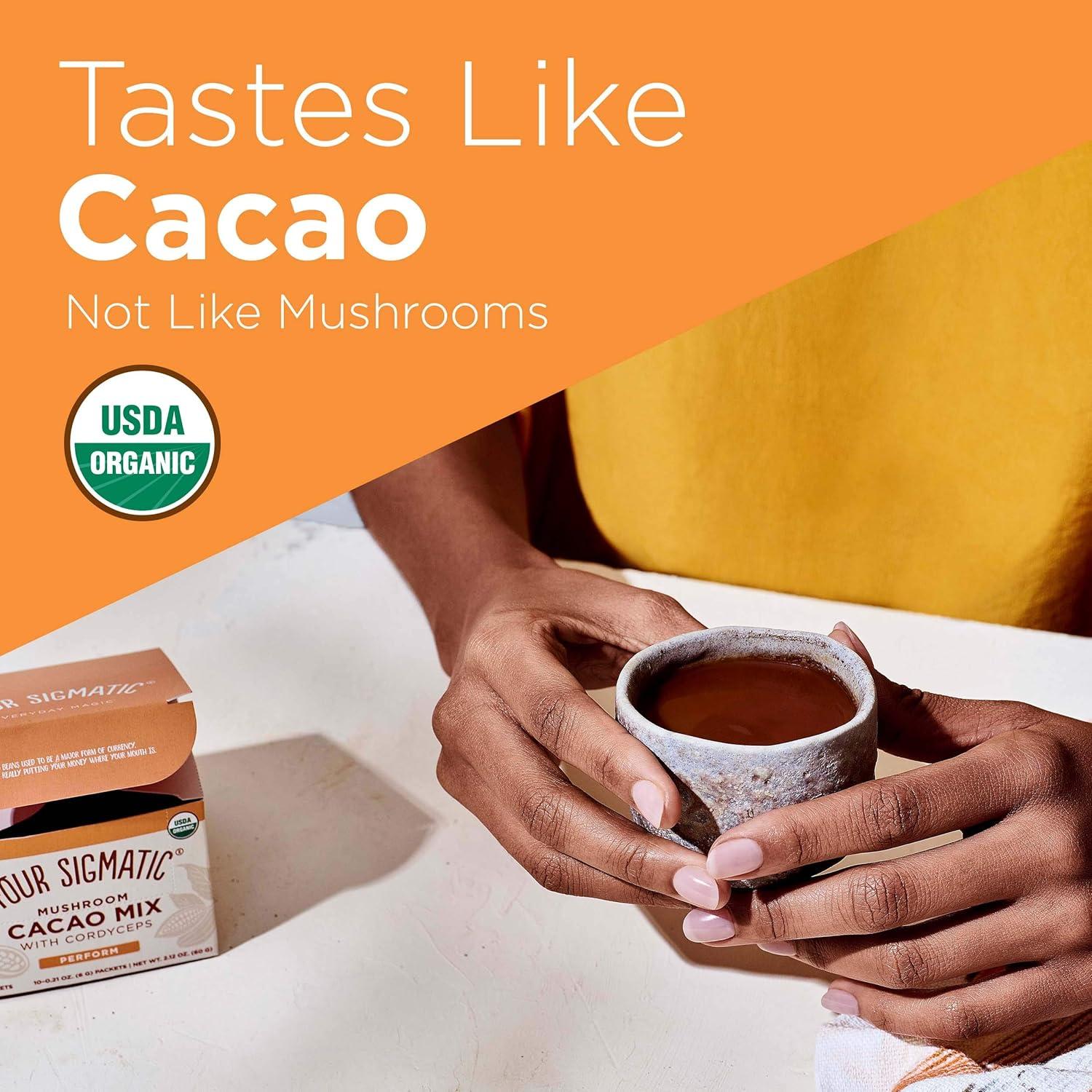 Cacao Instantáneo Cuatro Sigmatic con Cordyceps y Jengibre 10 Paquetes