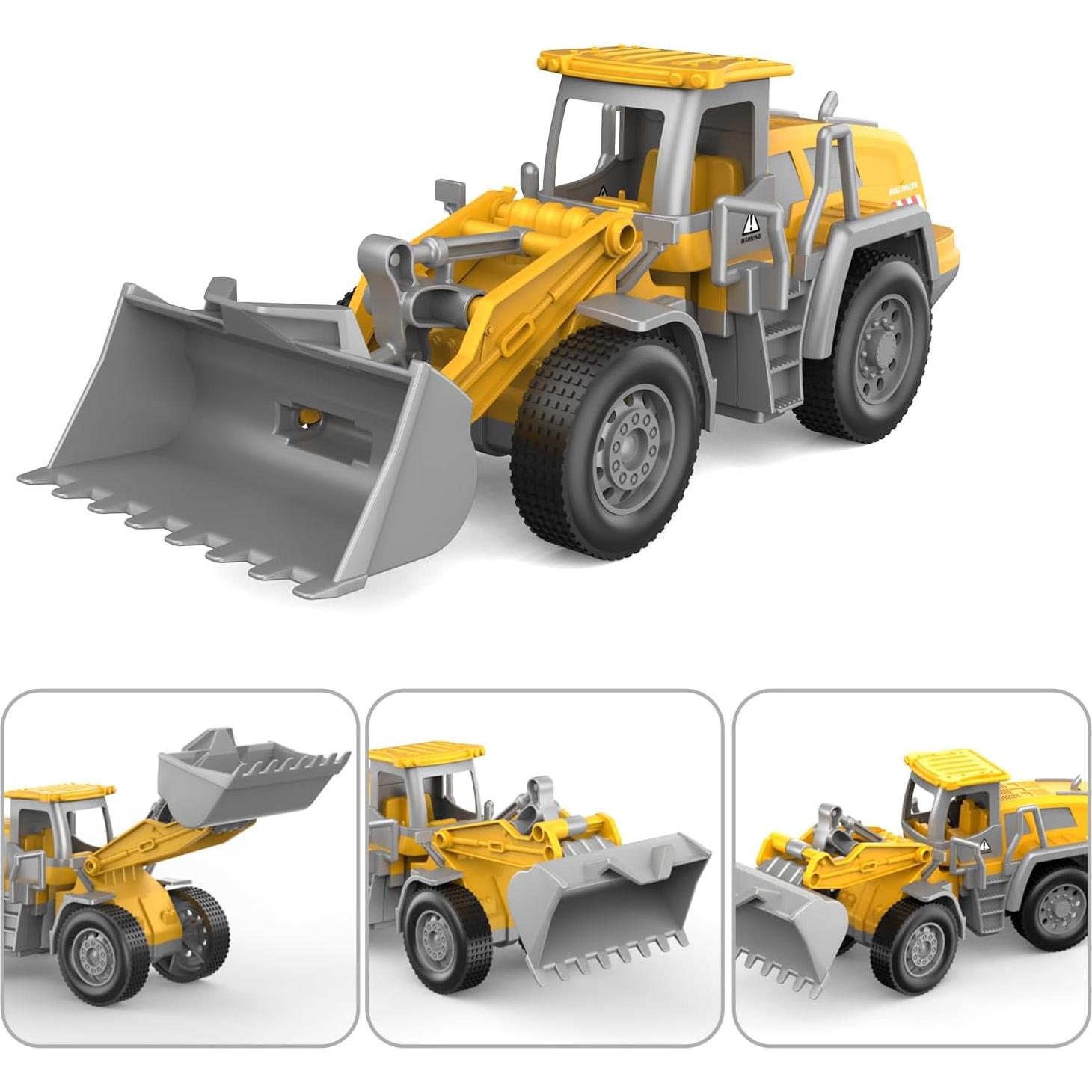Juguete Camión Transportador Dowellin con Bulldozer 45.72 cm