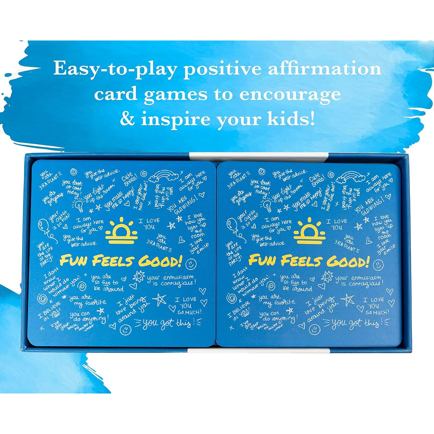 Juego de Cartas de Afirmación Fun Feels Good! para Padres e Hijos