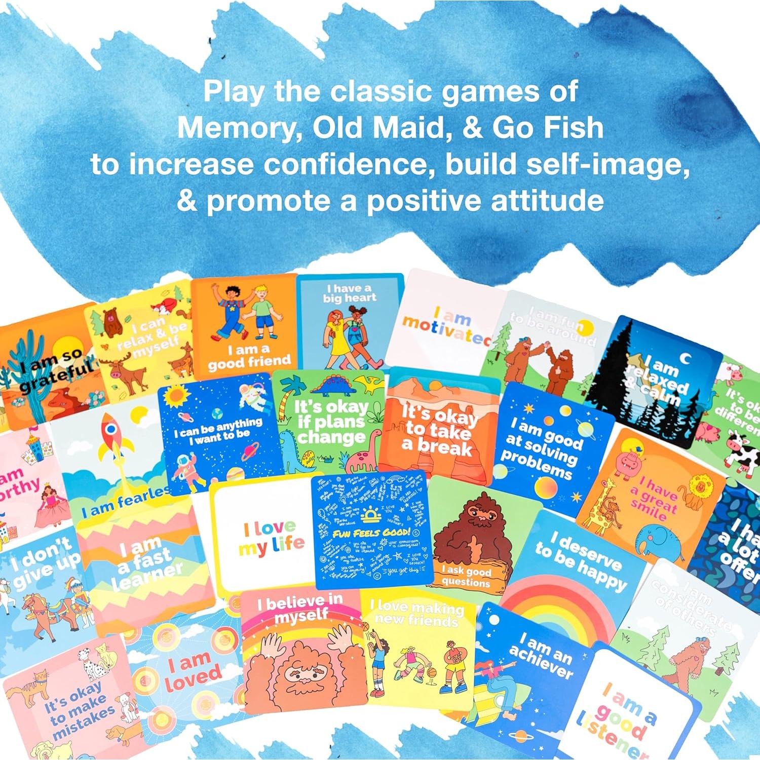 Juego de Cartas de Afirmación Fun Feels Good! para Padres e Hijos