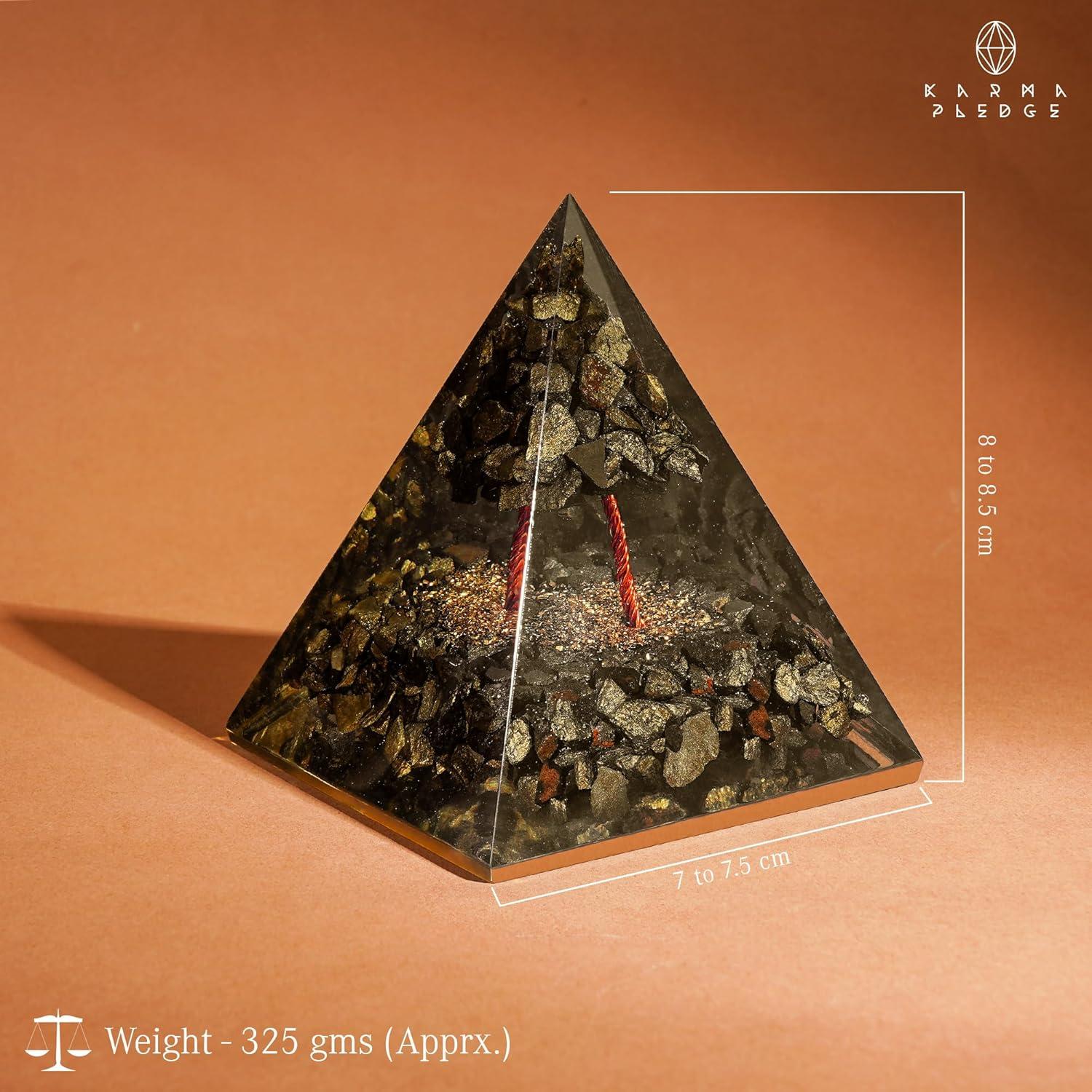 Pirámide de Cristal de Sanación Chakra Karmapledge 8.5cm