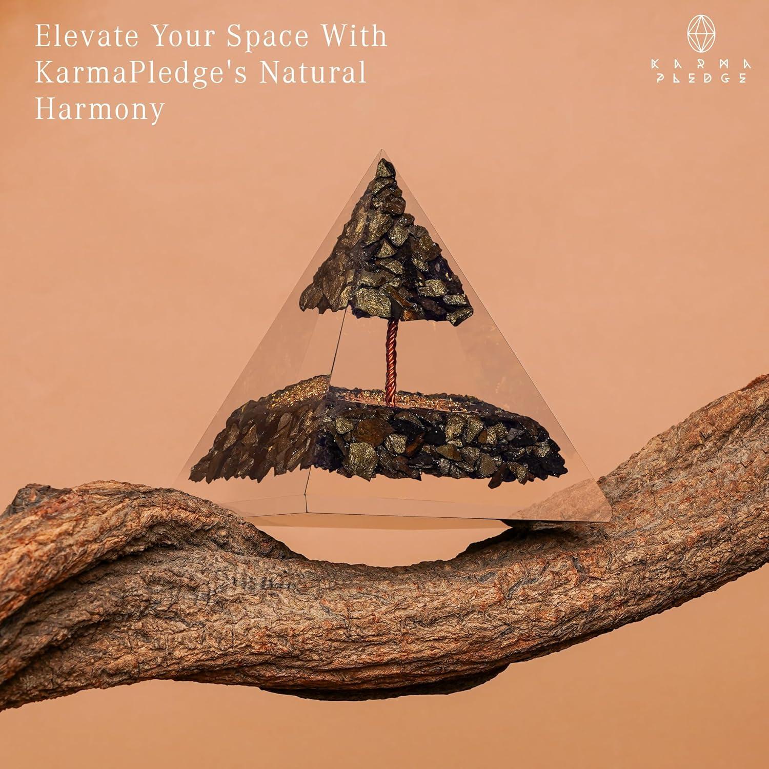 Pirámide de Cristal de Sanación Chakra Karmapledge 8.5cm