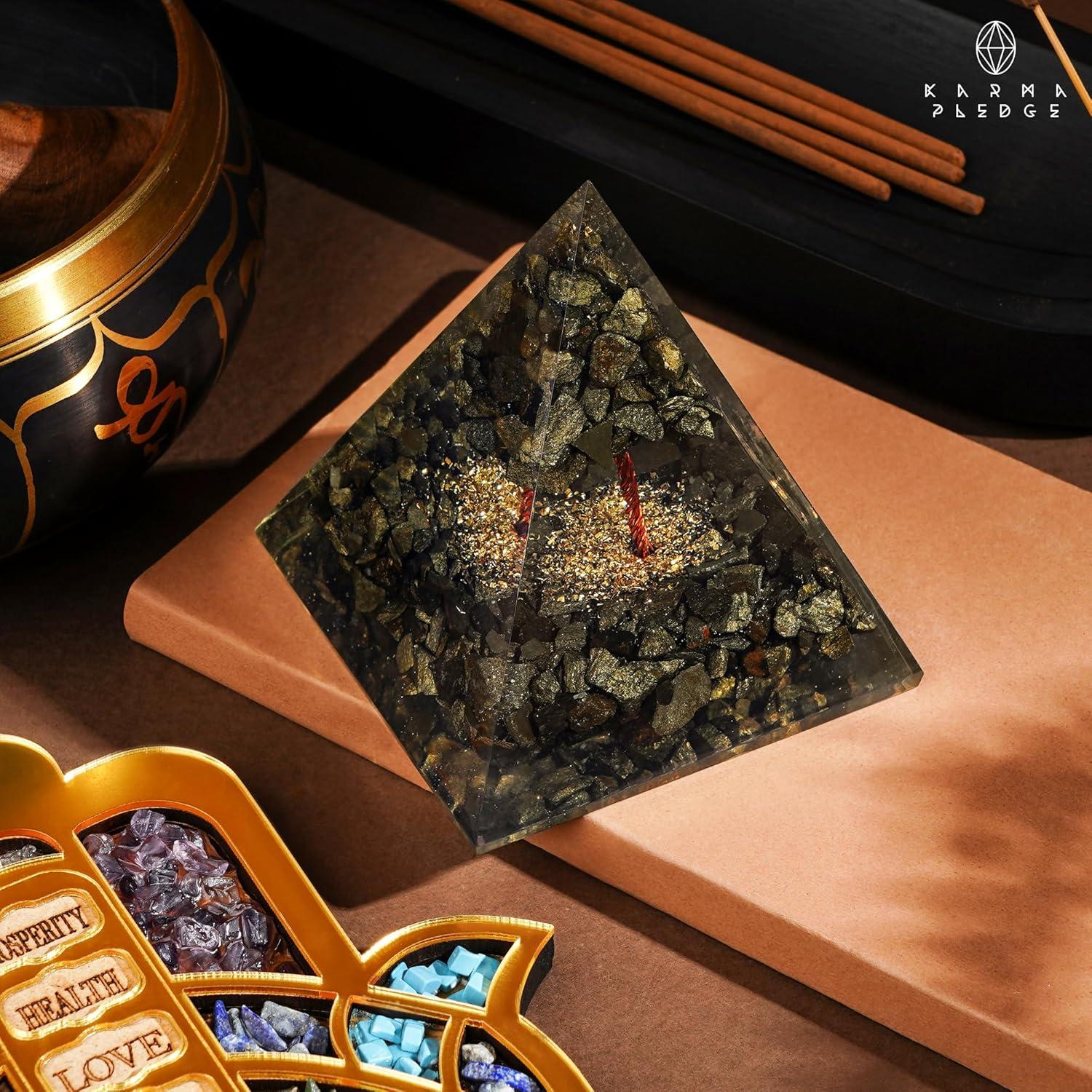 Pirámide de Cristal de Sanación Chakra Karmapledge 8.5cm