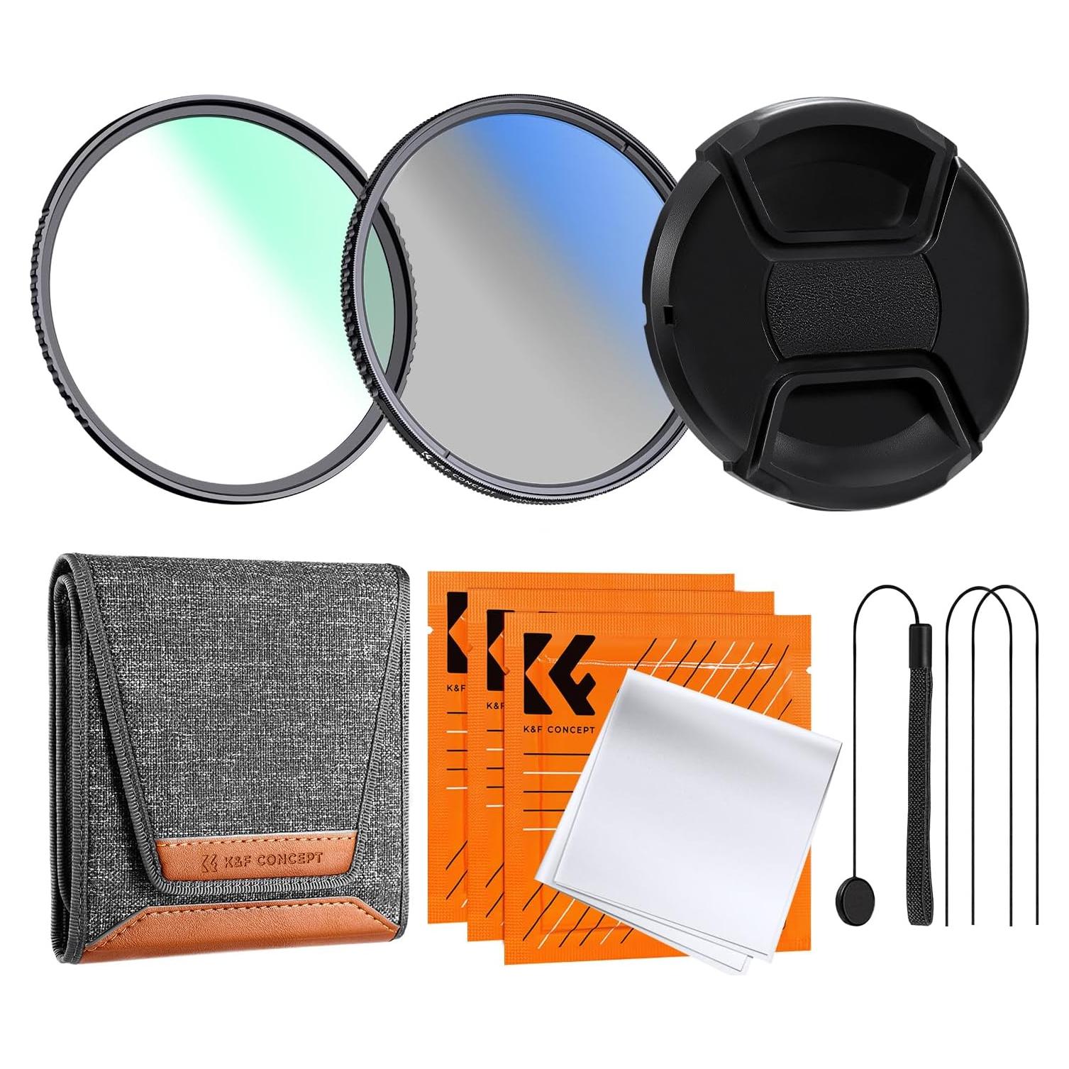 Kit de Filtros K&F Concept 37mm UV y CPL - Protección Lente