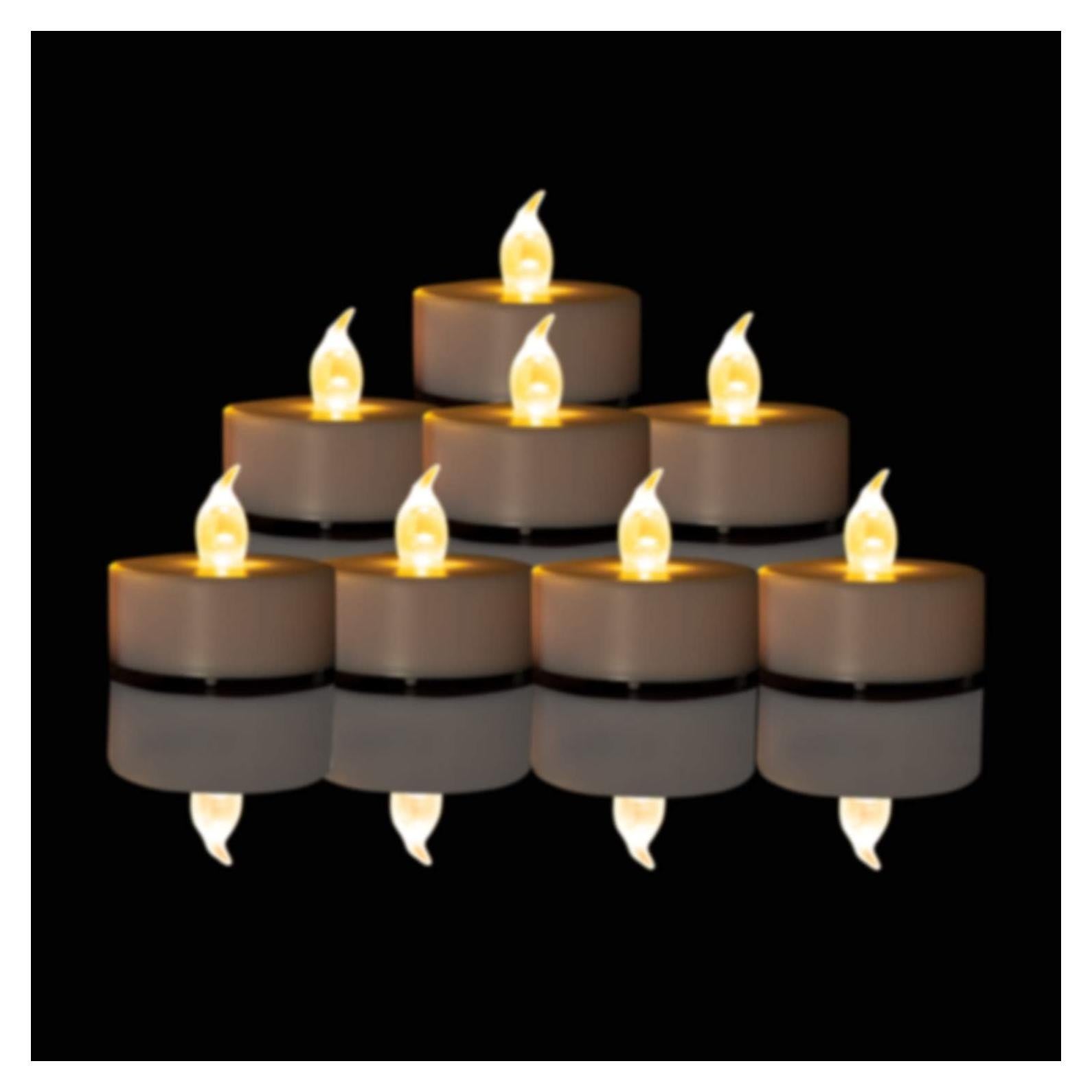 LED Tea Lights Candles- 12PACK Flameless Candles Realistic and Bright Flickering Long Lasting 200Hours for Holiday Celebration,Home Decoration Warm White