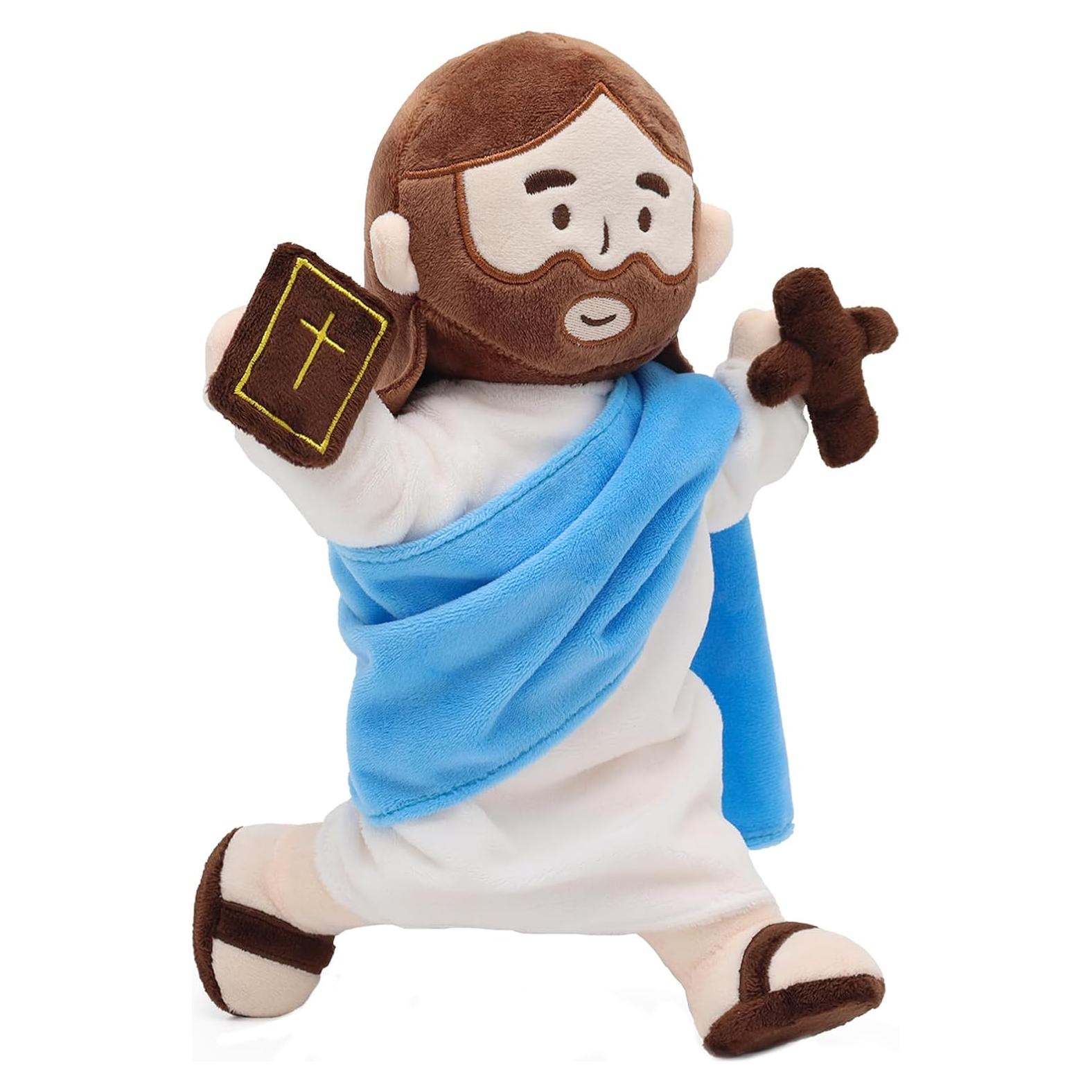 Muñeco de Jesús de Peluche Articulado 34 cm Yelakey Azul