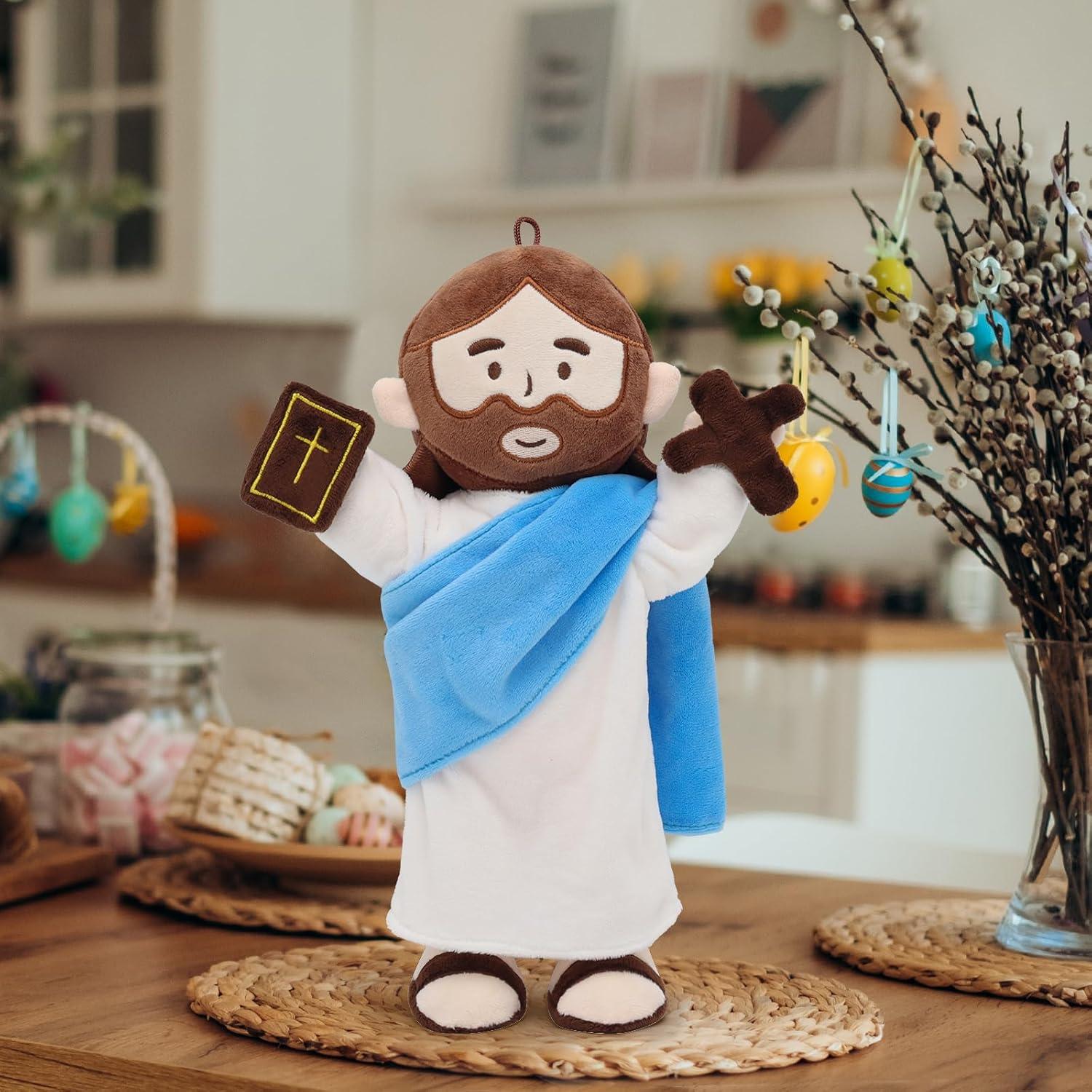 Muñeco de Jesús de Peluche Articulado 34 cm Yelakey Azul